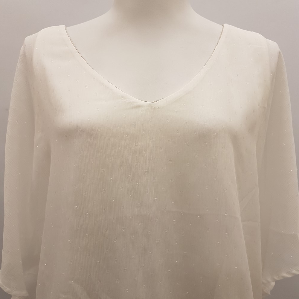 Top en voile blanc - GRAIN DE MALICE - taille M - Photo 4