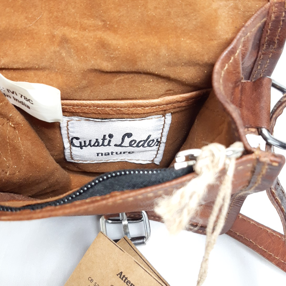 Gusti leder nature sac à bandoulière en cuir naturel Bon état - Vue 5 - 