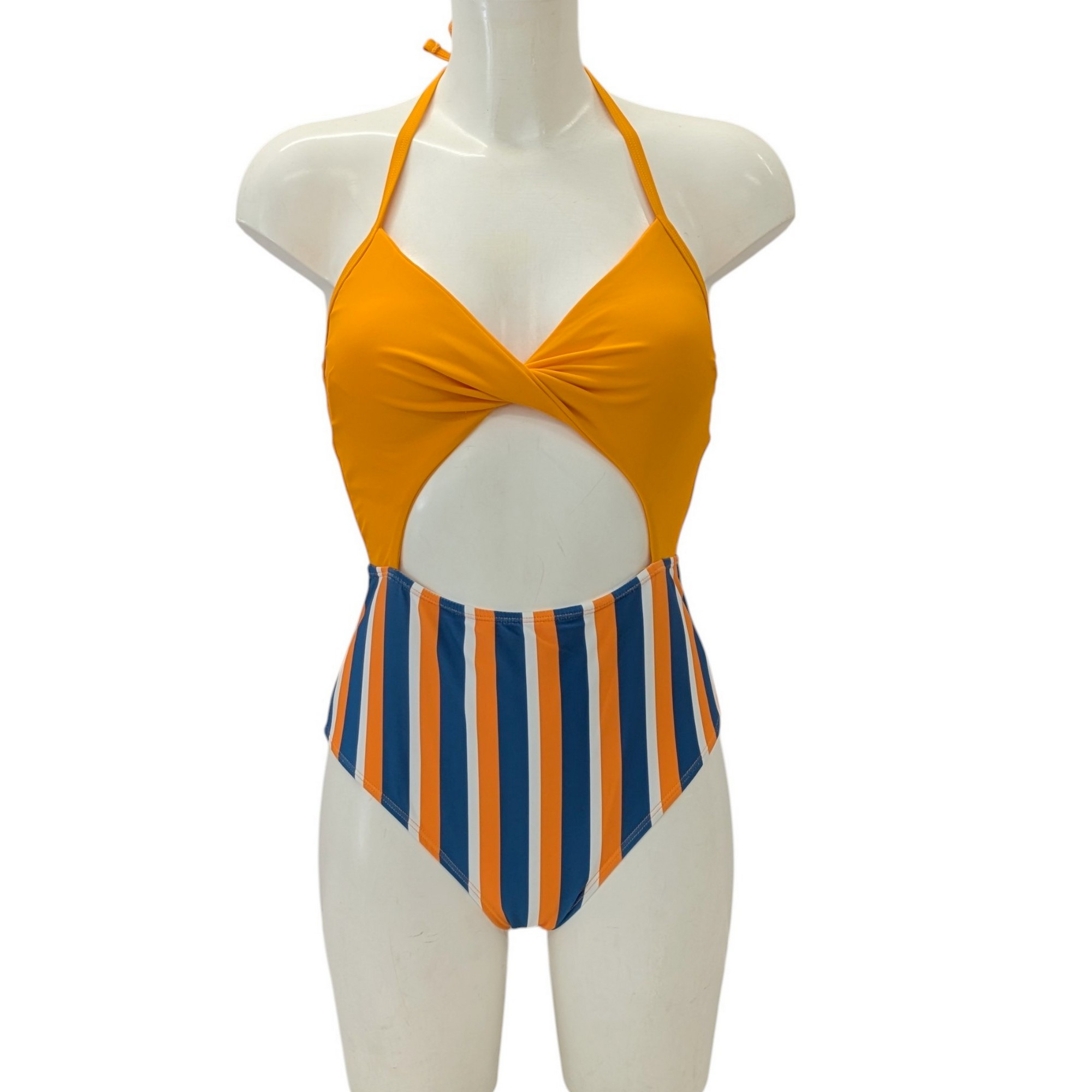 Neuf avec tiquette Maillot de bain 1 pice T M ray bleu et blanc - cupshe - Modalova