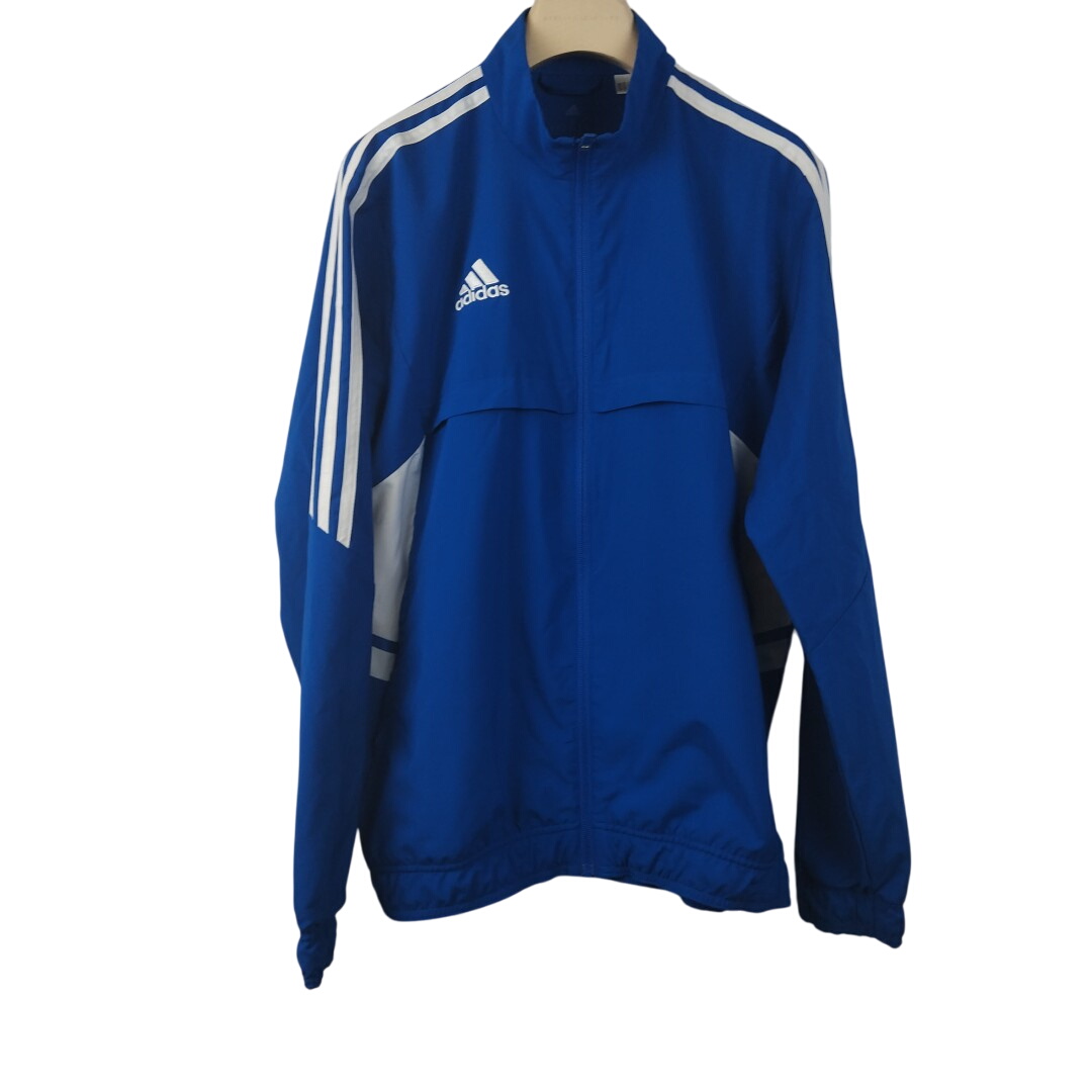 Adidas - veste de sport bleue 100% polyester - Taille S - Photo 0