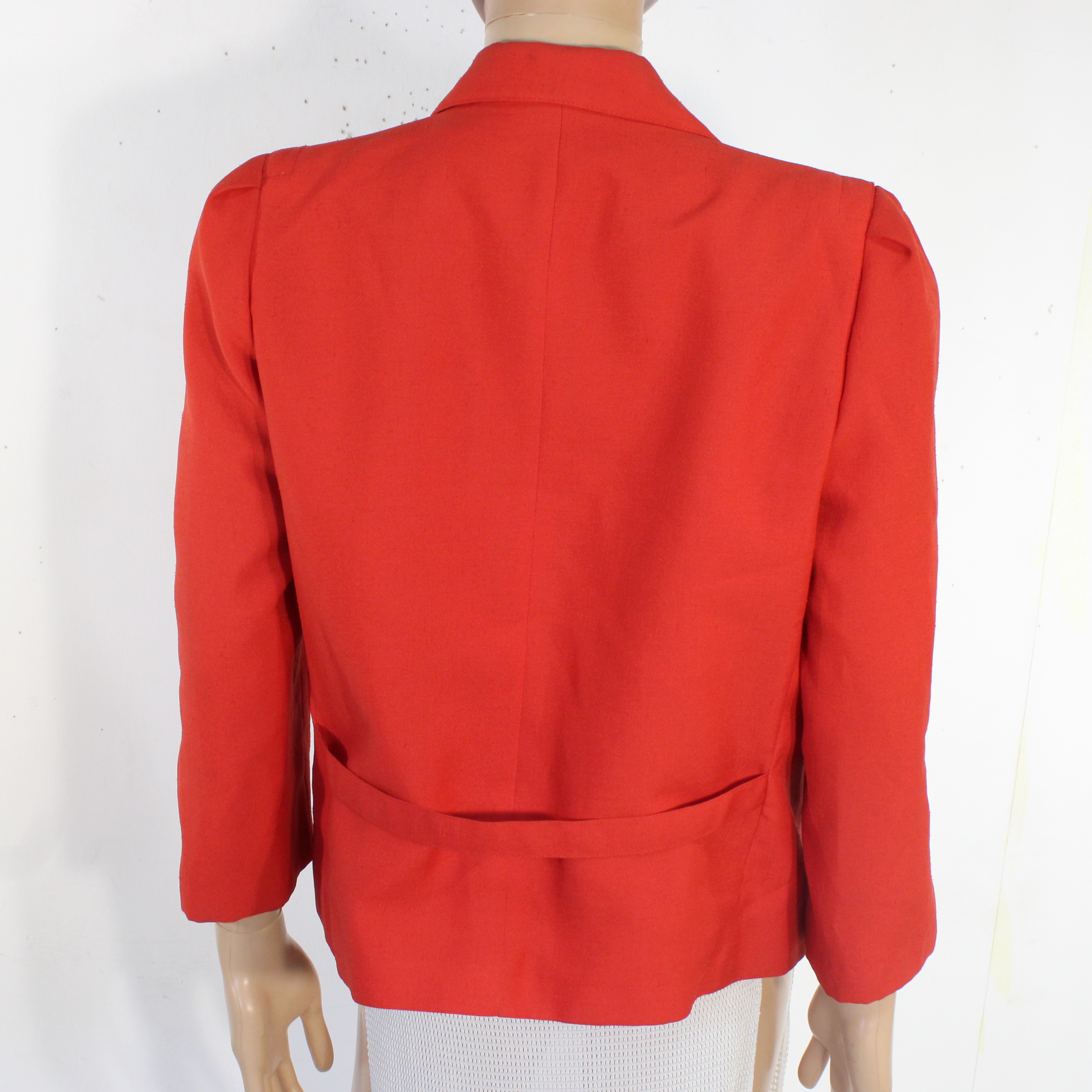 Veste Vintage Femme Rouge DELUXE FRANCE Taille Estimée L  - Vue 2 - 