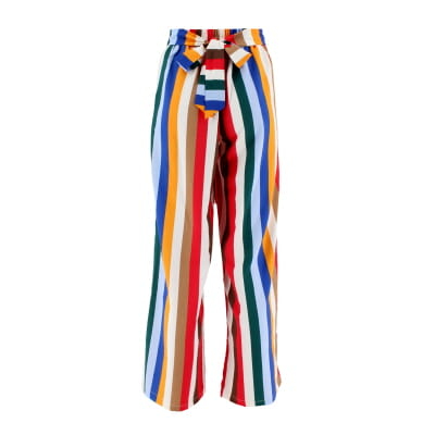 Pantalon fluide multicolore à rayures - Femme - MINE - Taille S - Photo 1