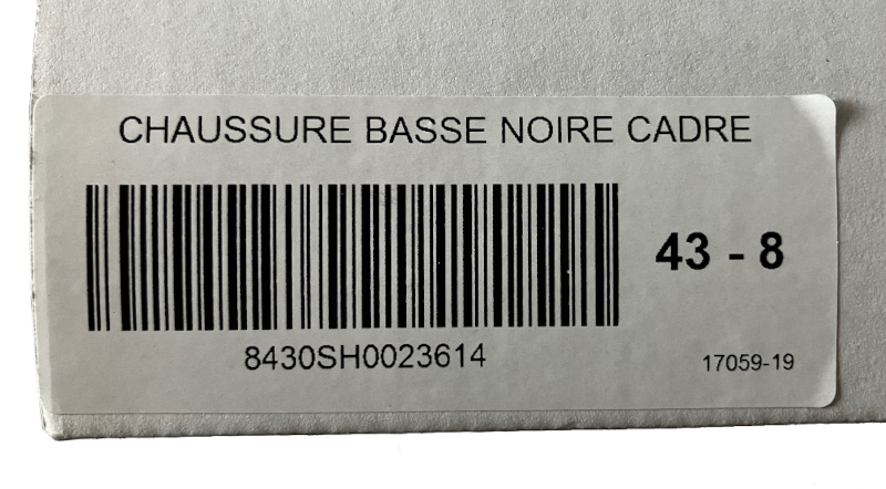 Chaussures homme basse noire cadre T43  - Vue 5 - 