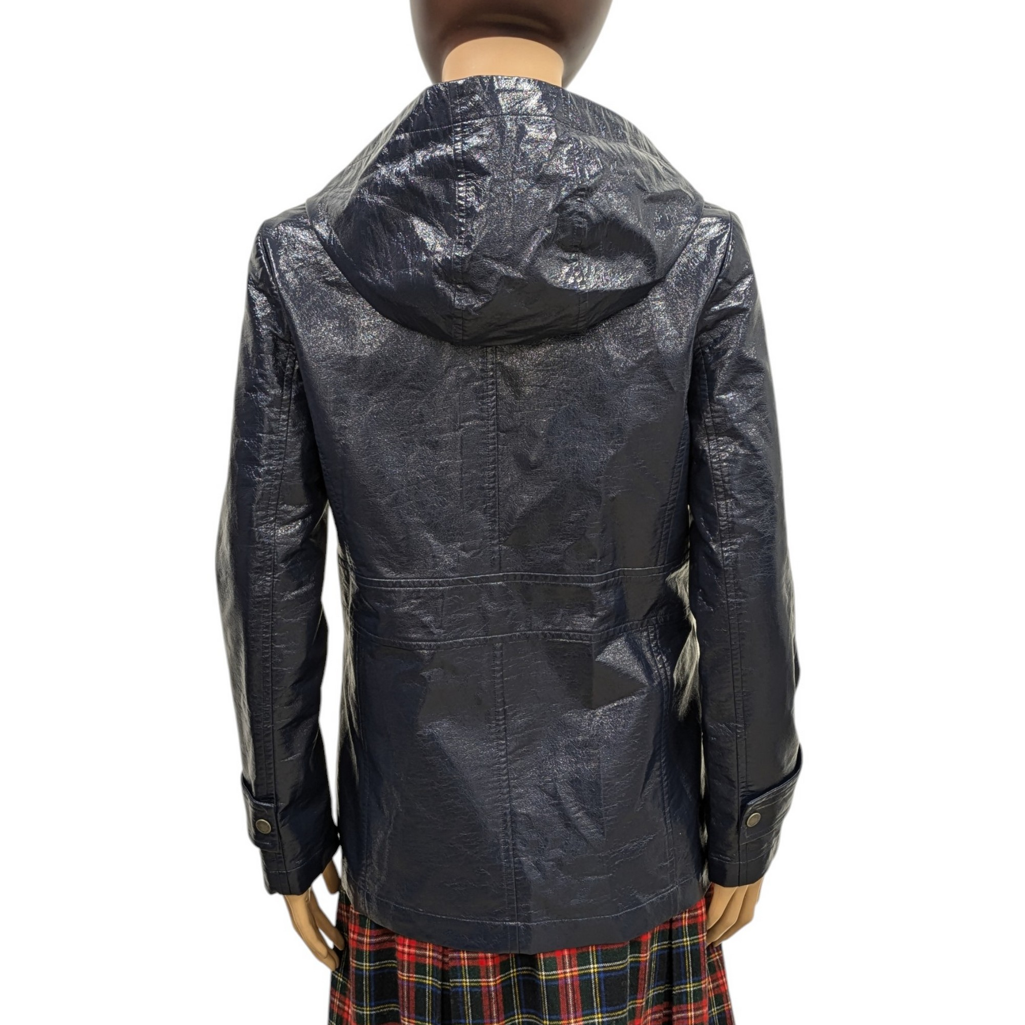 Comptoir des Cotonniers mod. Vasilic T 38 Veste Imperméable en cuir synthétique bleu marine - Photo 2