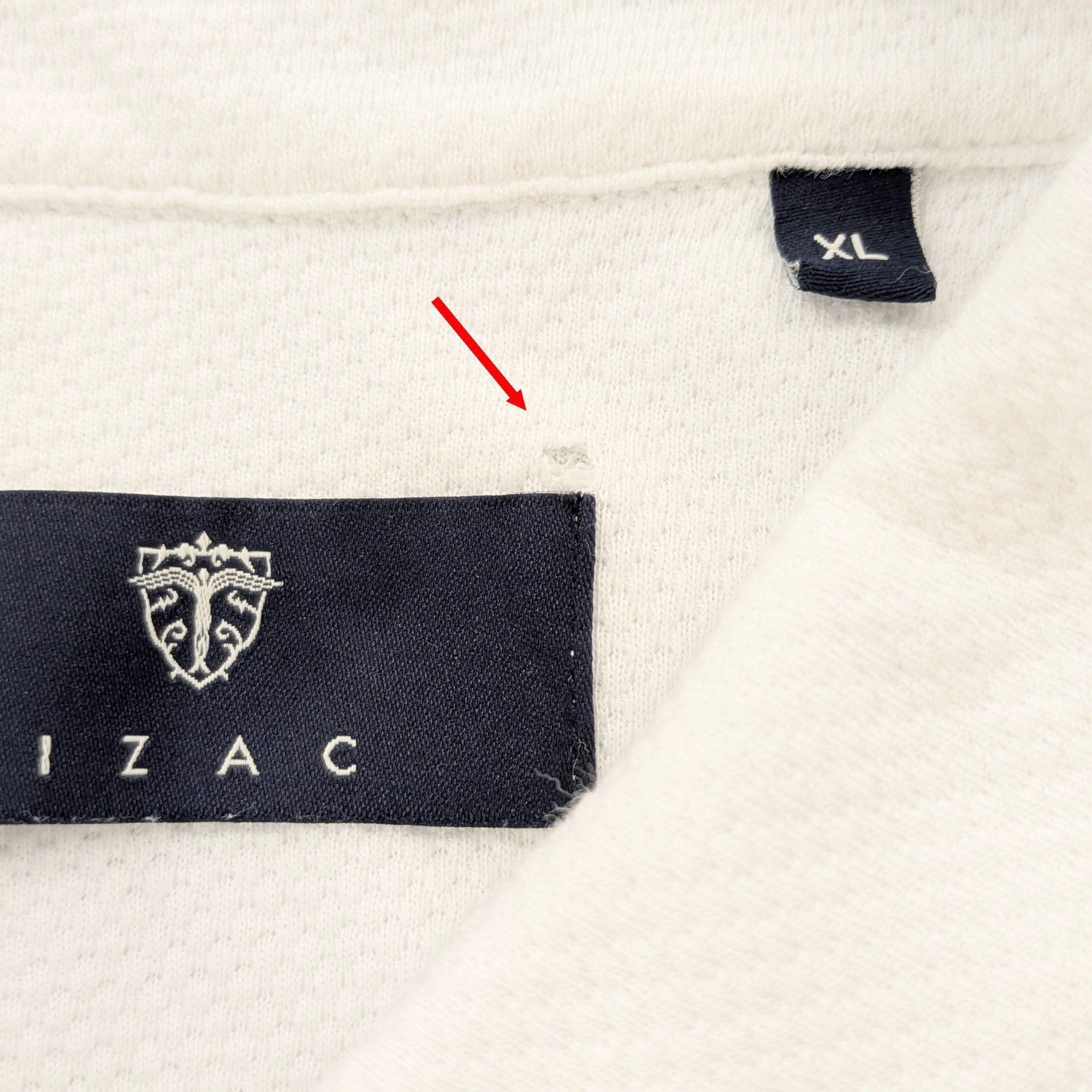 Chemise Izac T XL en maille piqué de coton blanc - Photo 5