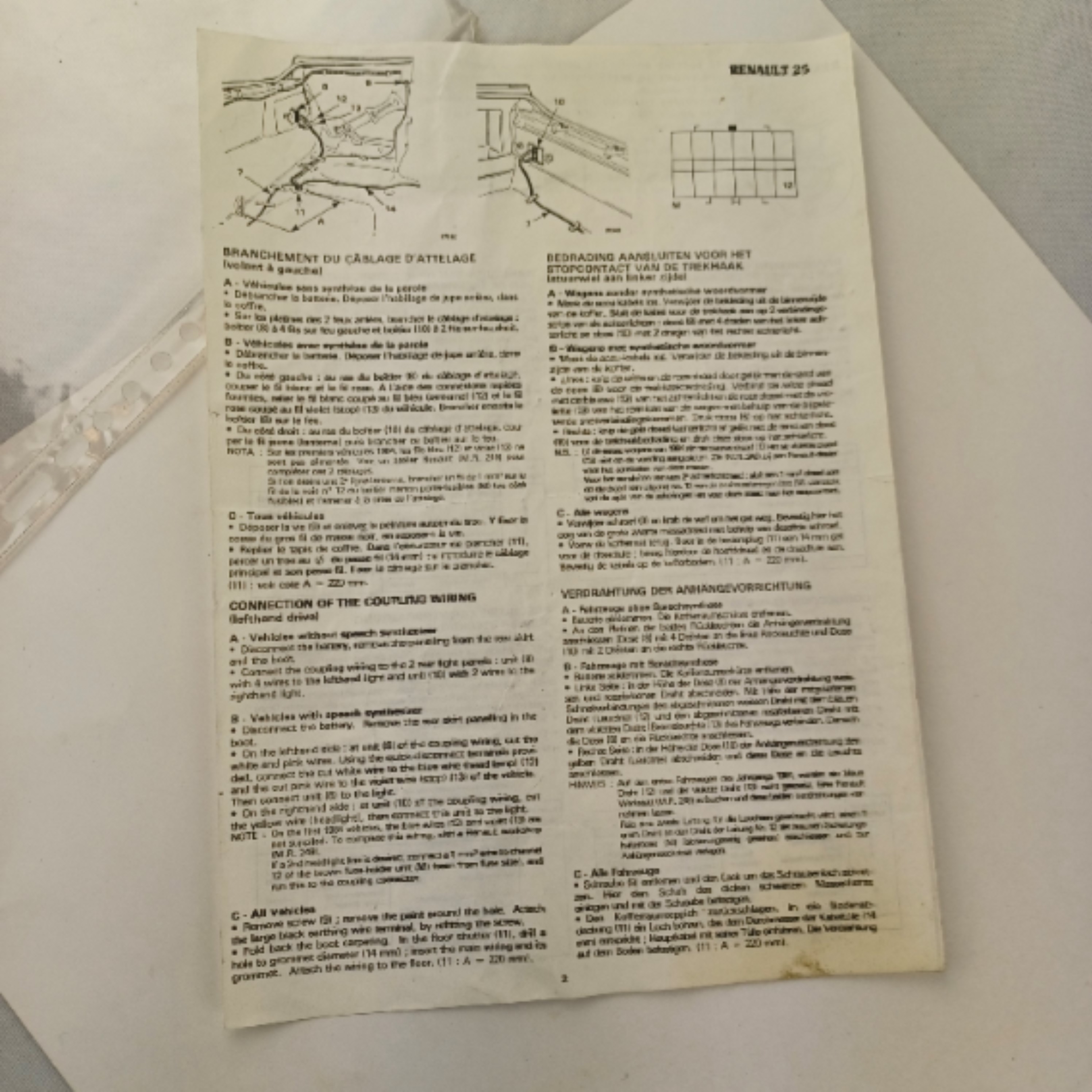 Lot de documents techniques Renault sur Attelage & Freinage (1978–1987) Très bon état - Vue 8 - 