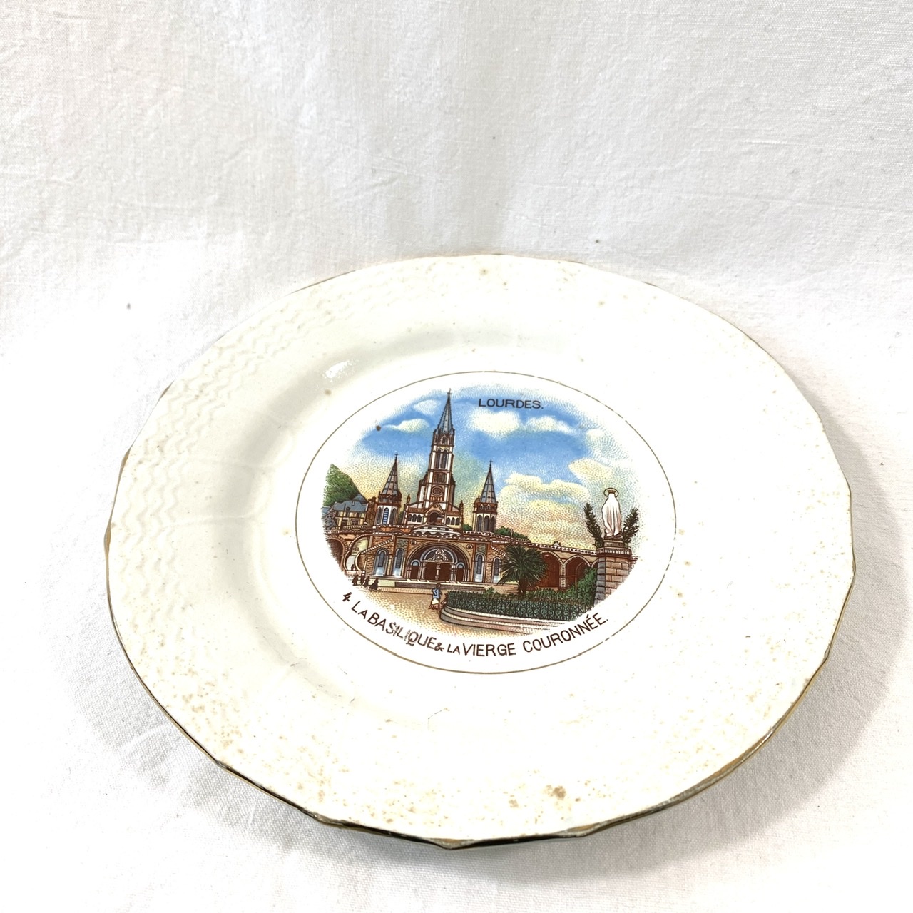 Lot de 10 assiettes - Sarreguemines thème Lourdes - Bon état - Photo 19