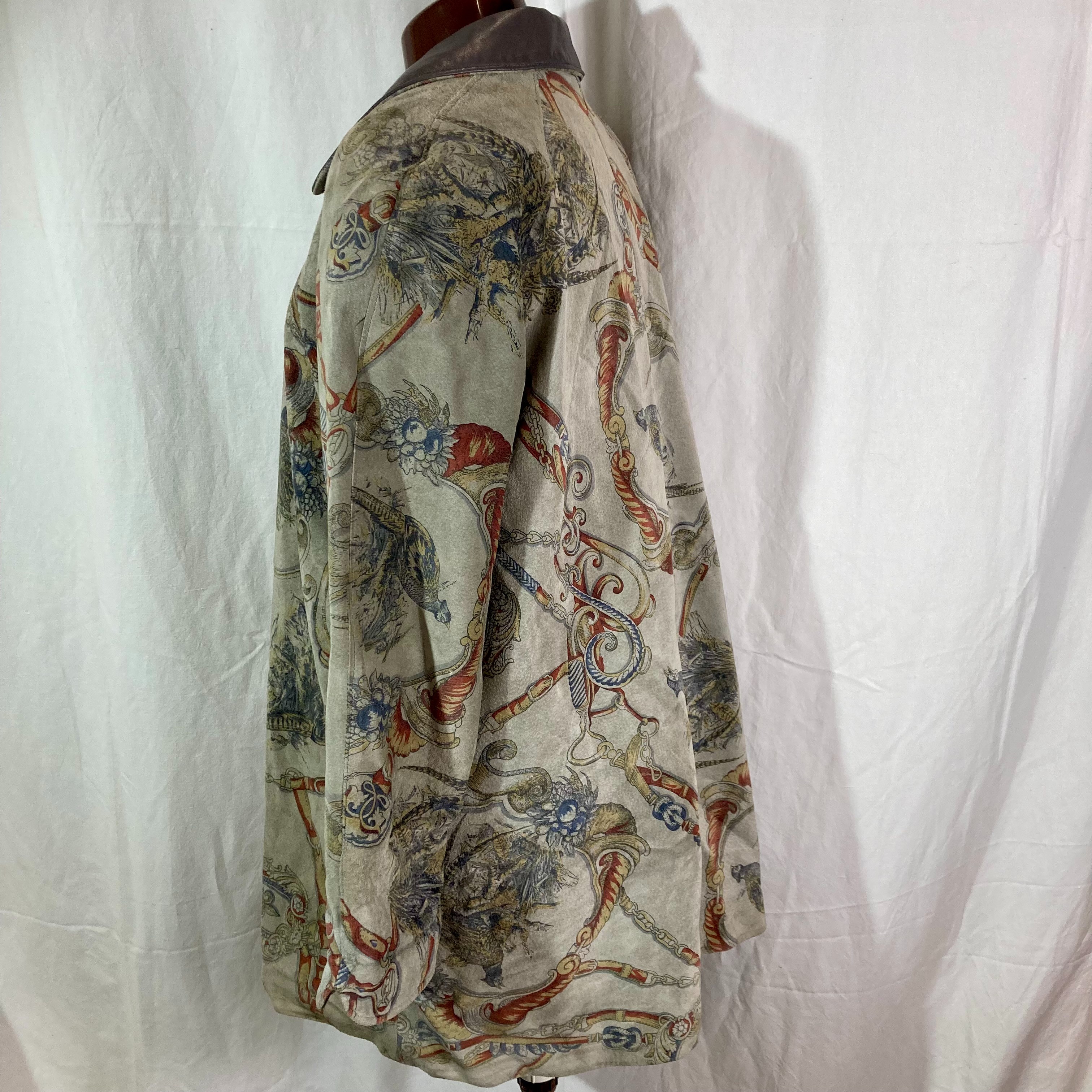 Manteau femme 80's/90's imprimé tapisserie baroque T.M  - Vue 5 - 