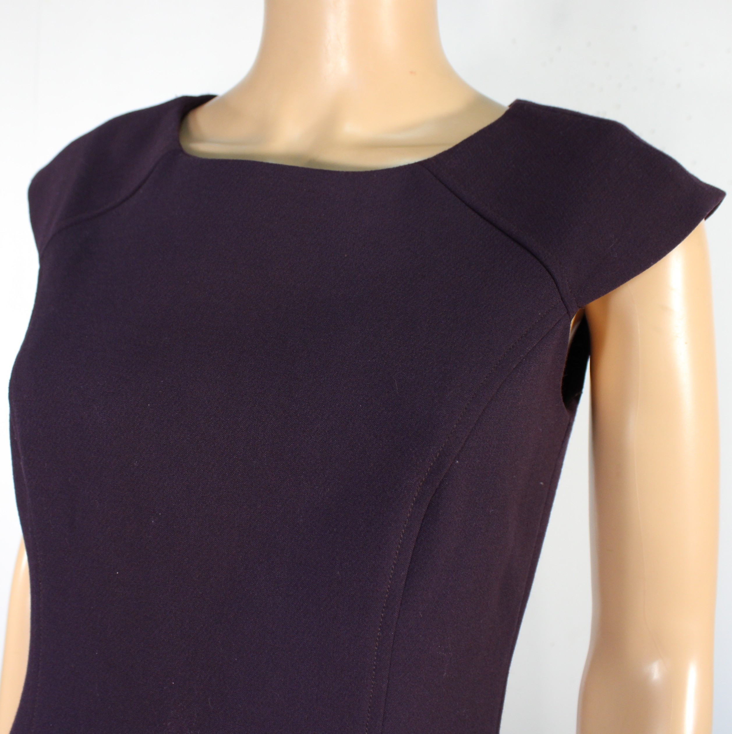 Robe Genoux Violet/Aubergine CAROLL Taille 36 Bon état - Vue 2 - 