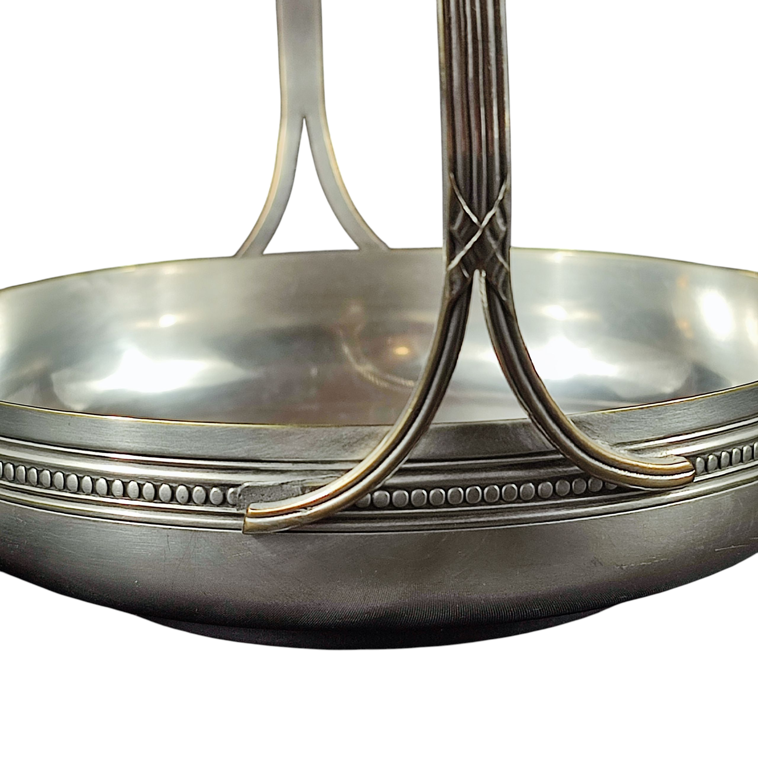 Présentoir à caviar plaqué argent avec bol en verre ciselé - Photo 5