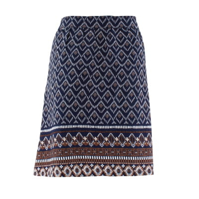 Jupe bleu marine imprimé - femme - Blanche Porte - taille 42 - Photo 1