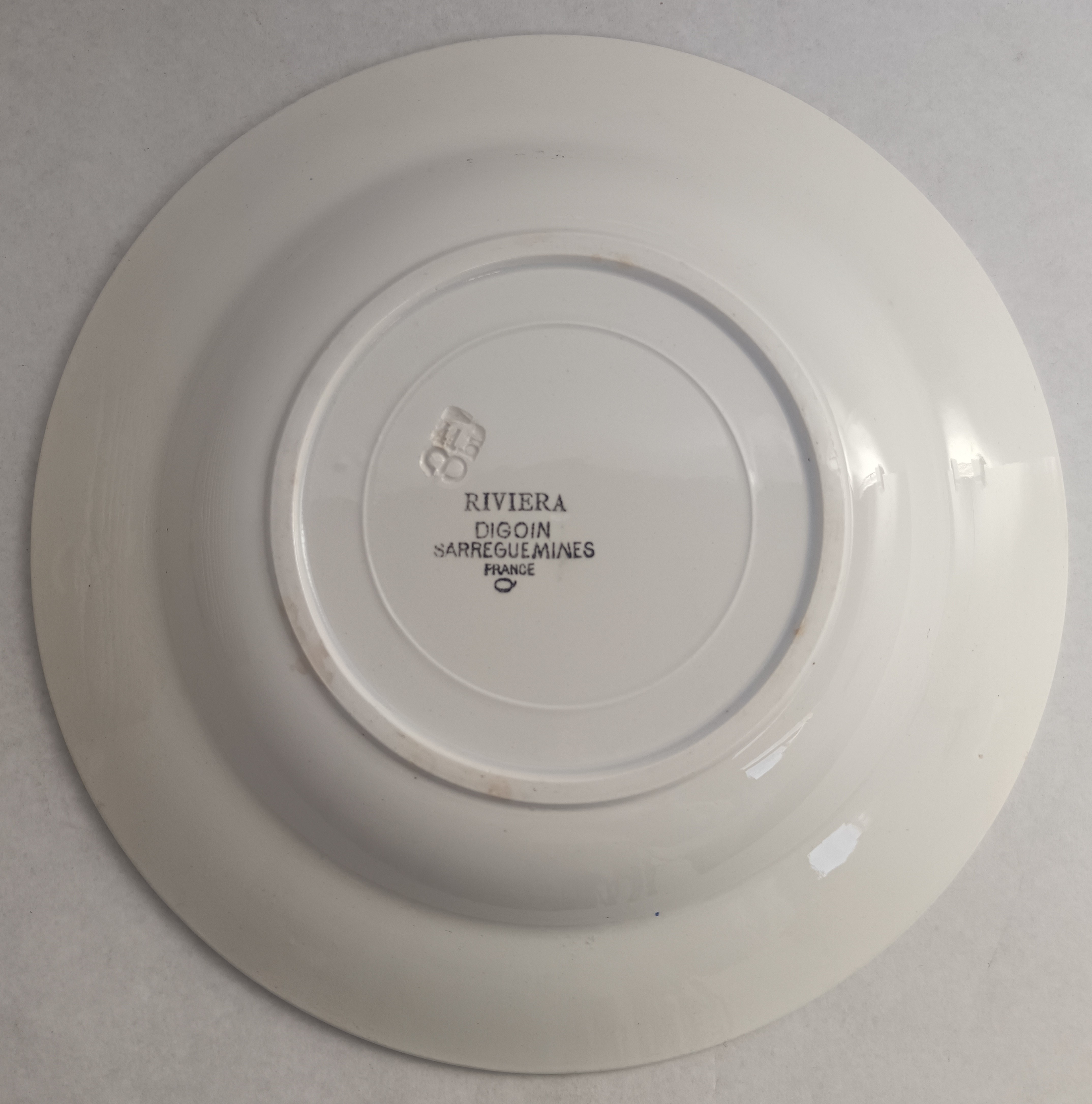 Lot de 10 assiettes creuses Digoin Sarreguemines État correct - Vue 2 - 