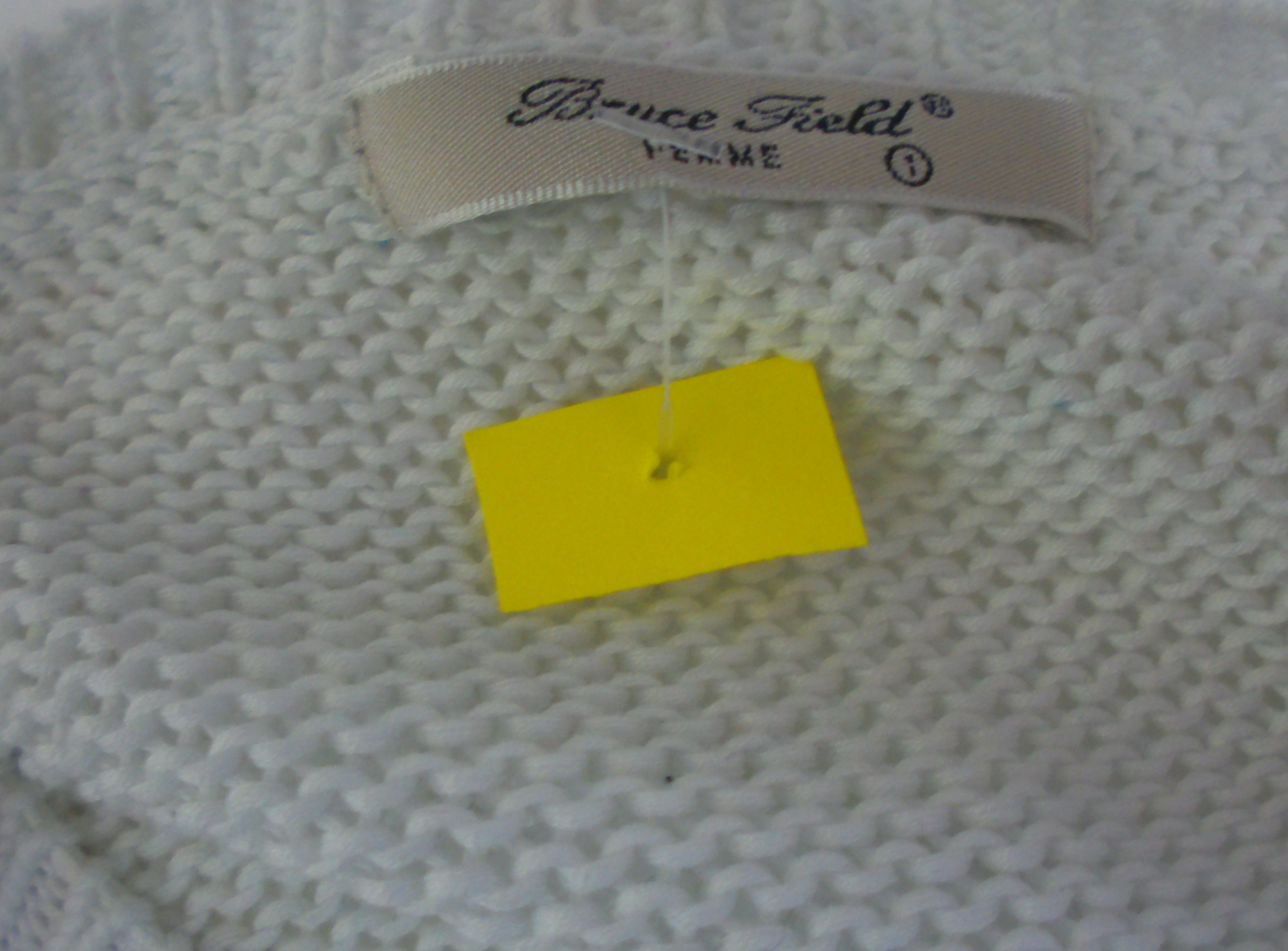 Pull Bruce Field, marinière bleu claire et blanc, taille 1 - Photo 4