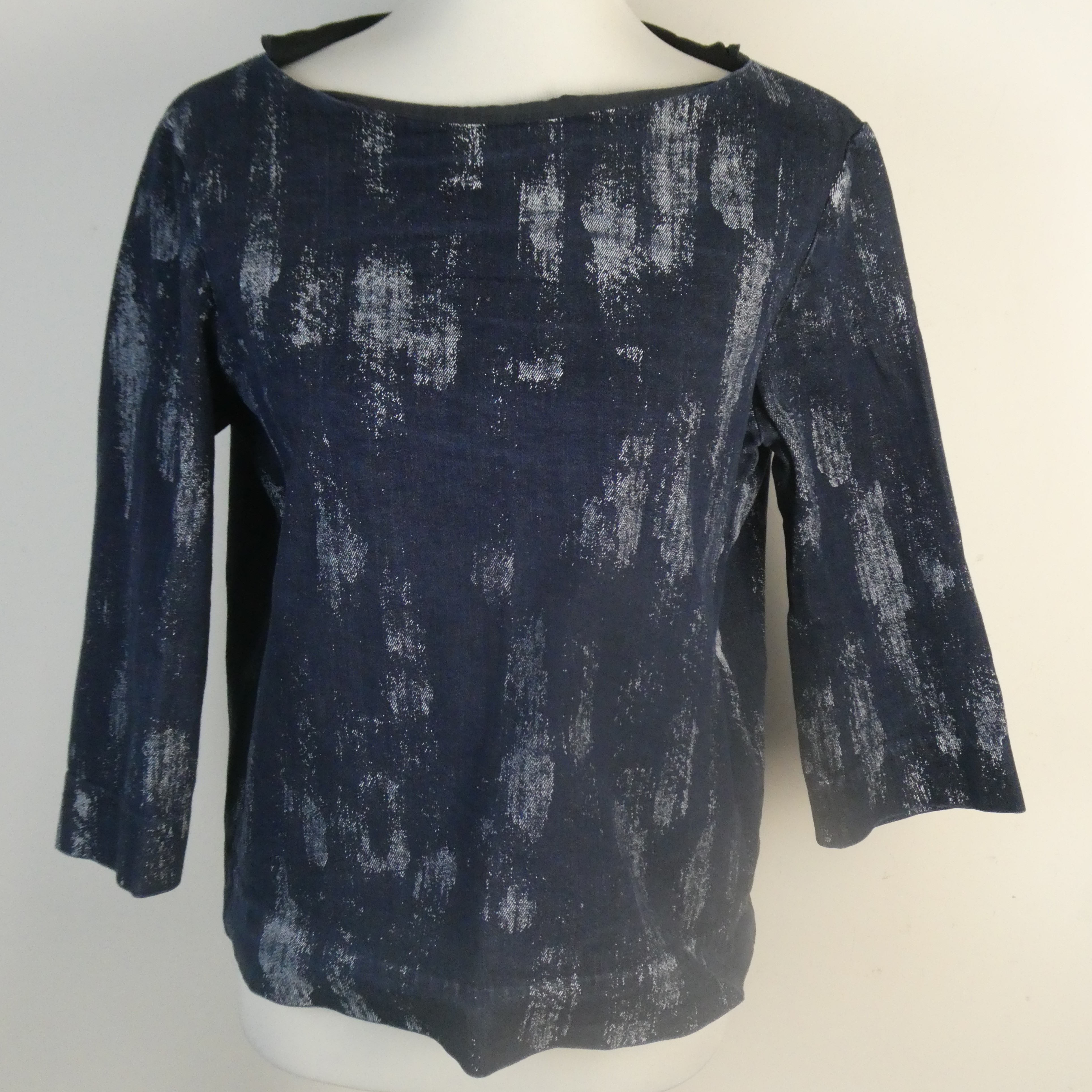 COS Top femme en jean bleu foncé délavé par endroits - Taille 40 - Photo 1