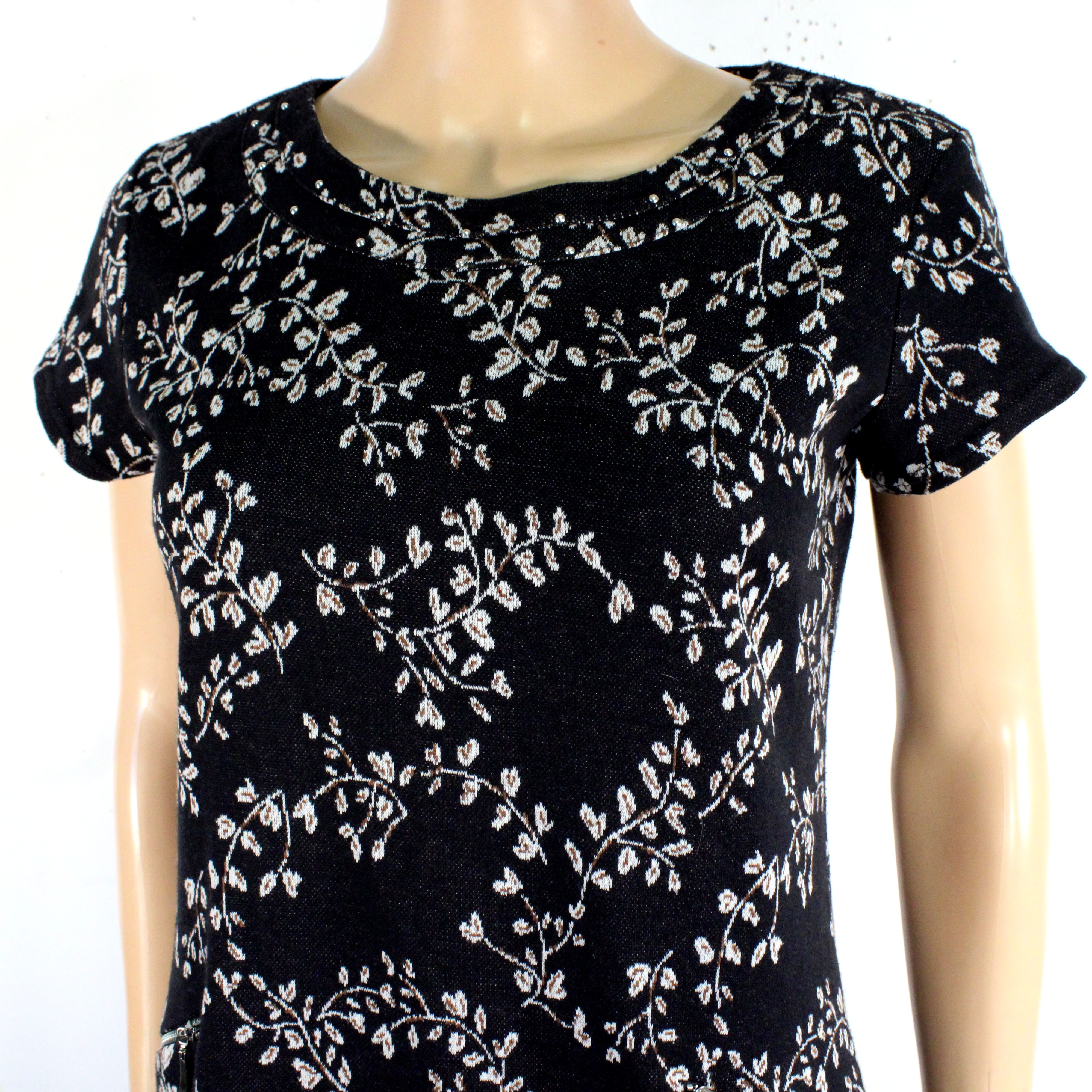 Robe Noire & Blanche ARMAND THIERY Taille Estimée M - Photo 4