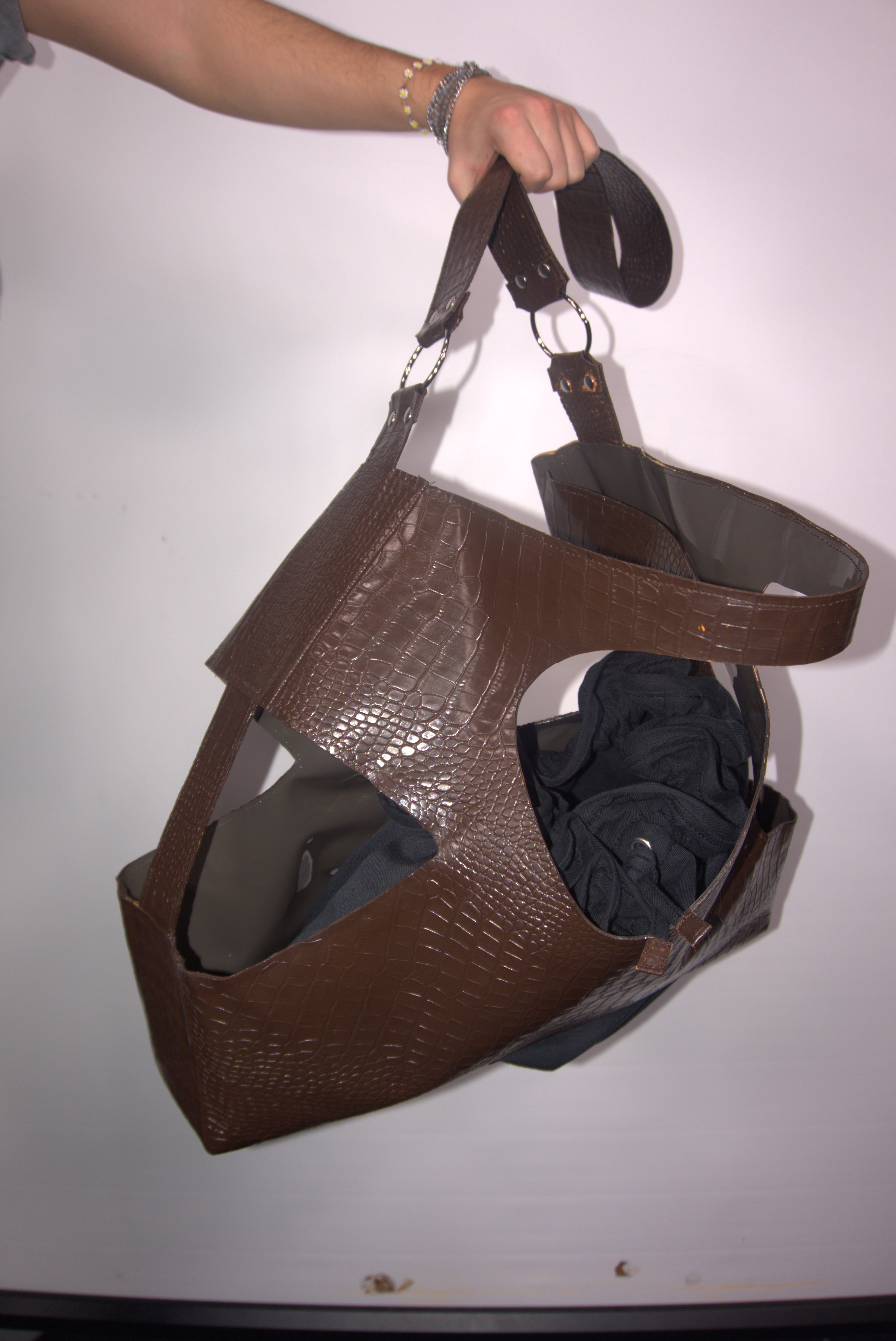 PIECE UNIQUE: Sac Cabas Scale XL "croco" en cuir recyclé Comme neuf - Vue 2 - 