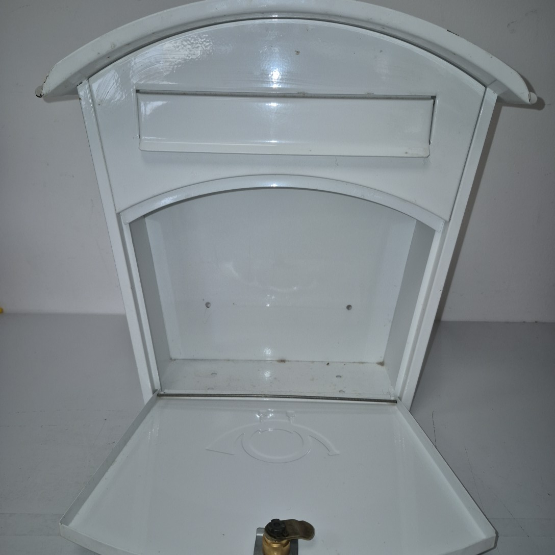 Boîte aux lettres d'extérieur en acier Acier Blanc 370 x 320 x 105 mm - Photo 1