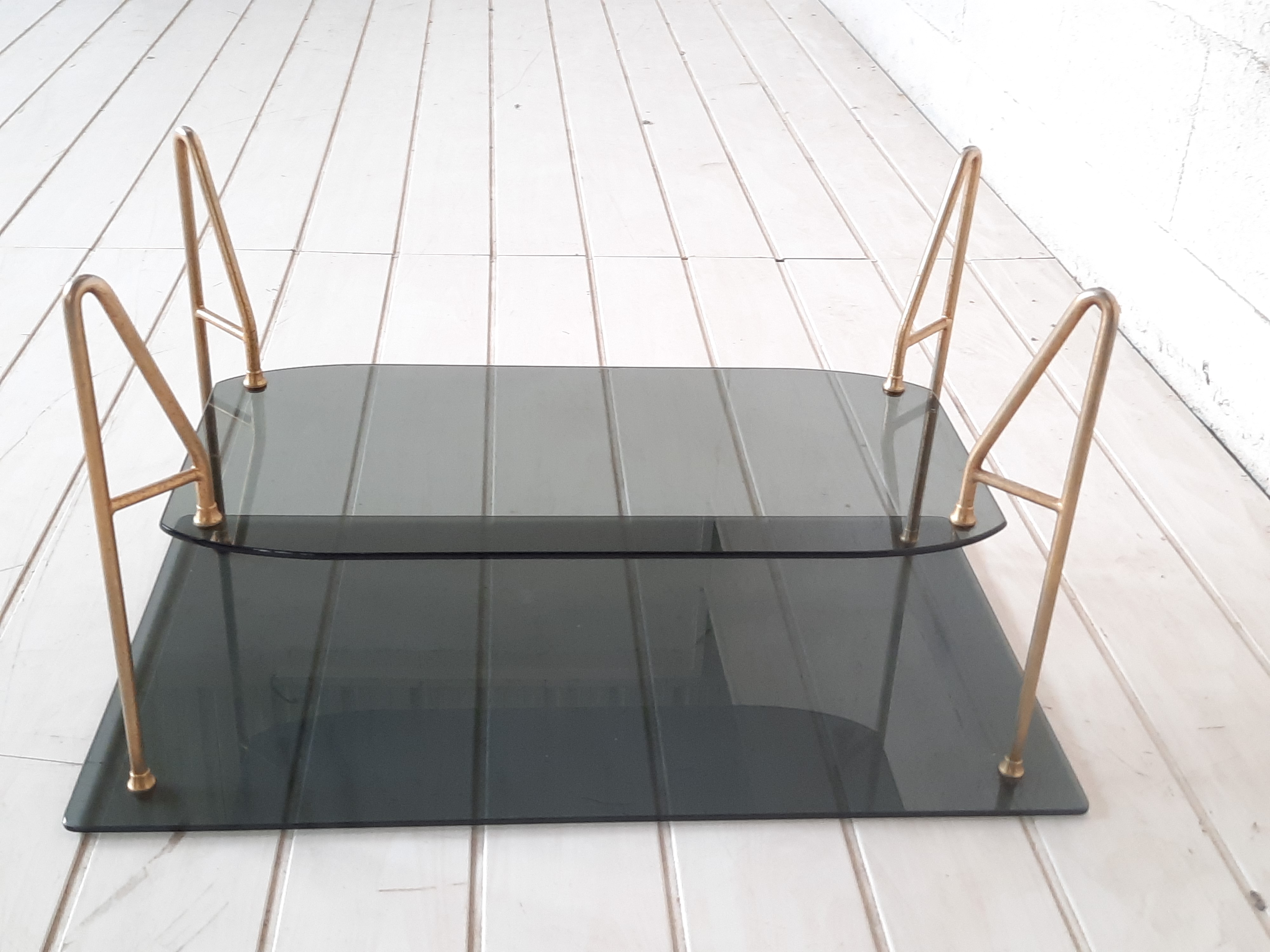 Lampe De Table Apolana Tracy - Moderniste Métal Verre - Bicolore Gris - Fait Main Espagne