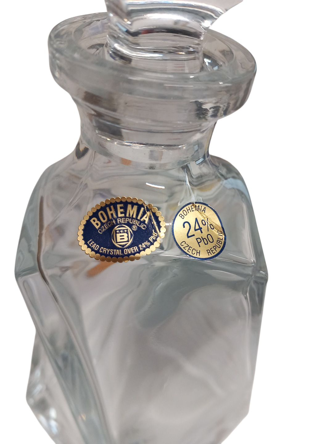 Voir photo 4 de Carafe en cristal de Bohême. Carafe en cristal de Bohême. Bon état - Vue 4 -