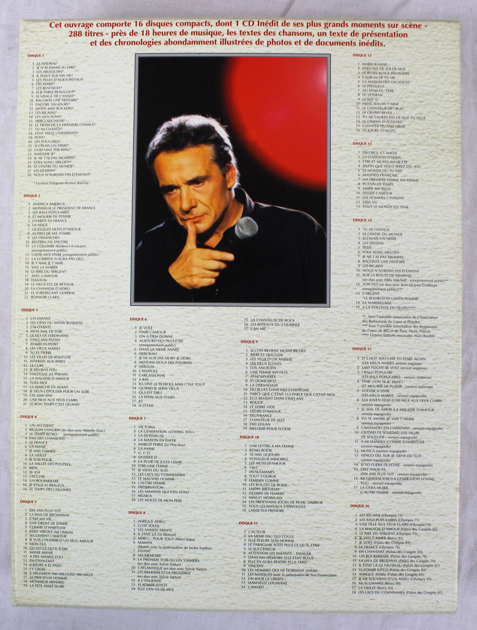 CD + Livre - Michel Sardou Integral (1965-1995) - Très bon état - Photo 3