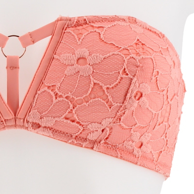 Soutien gorge orange dentelle sans armatures - femme -Undiz - taille M - Photo 4