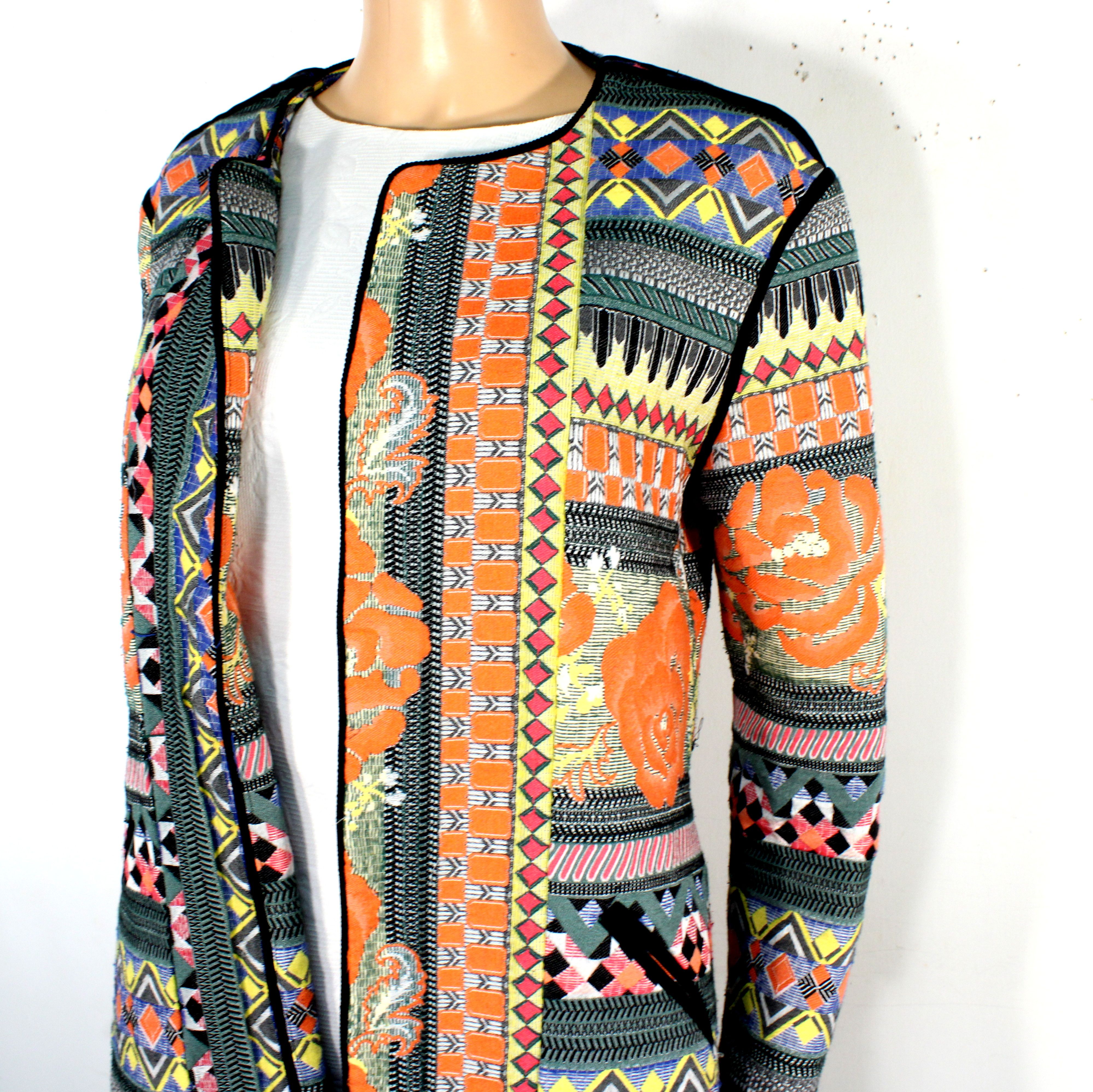 Veste Femme Kaki & Orange IMPERIAL Taille L Très bon état - Vue 3 - 