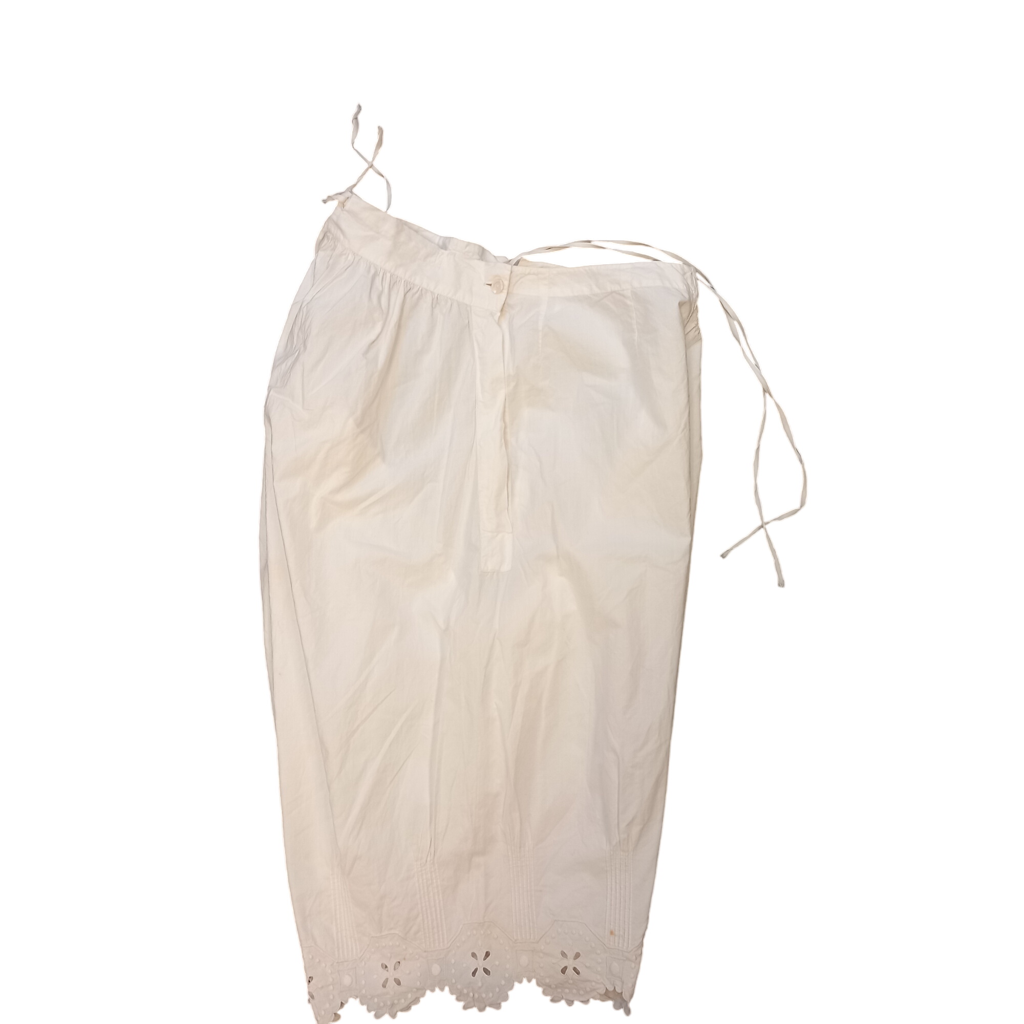 Culotte fendue brodée , blanc T: 34/36 - Photo 0