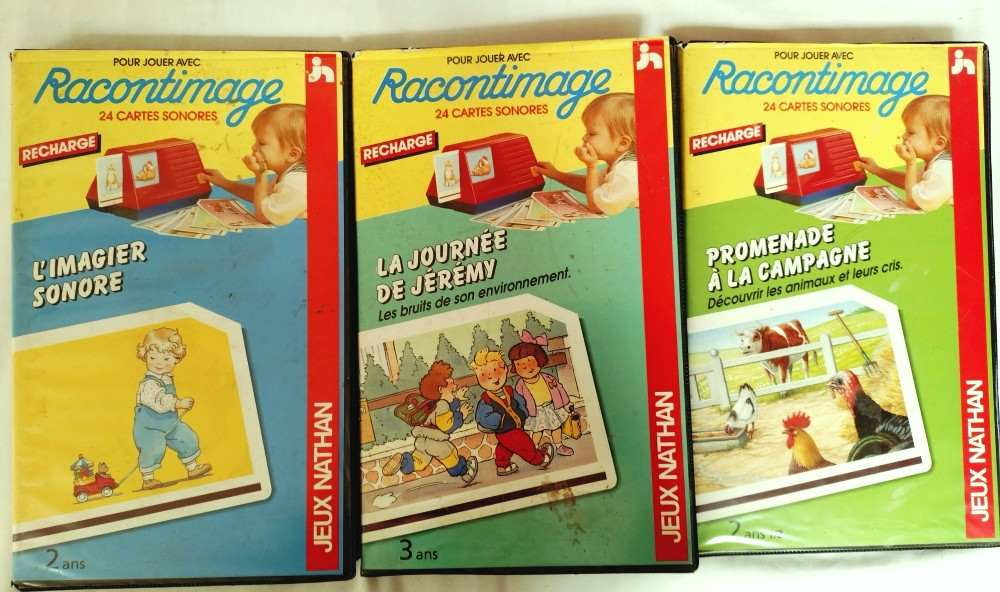 Jeu -Racontimage-Nathan-Imagier sonore-Vintage-Fonctionnel-Complet-1990  - Vue 3 - 