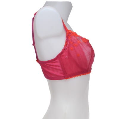 Soutien-gorge rose imprimé avec armatures - Femme - ROUGE GORGE - Taille 100C - Photo 1