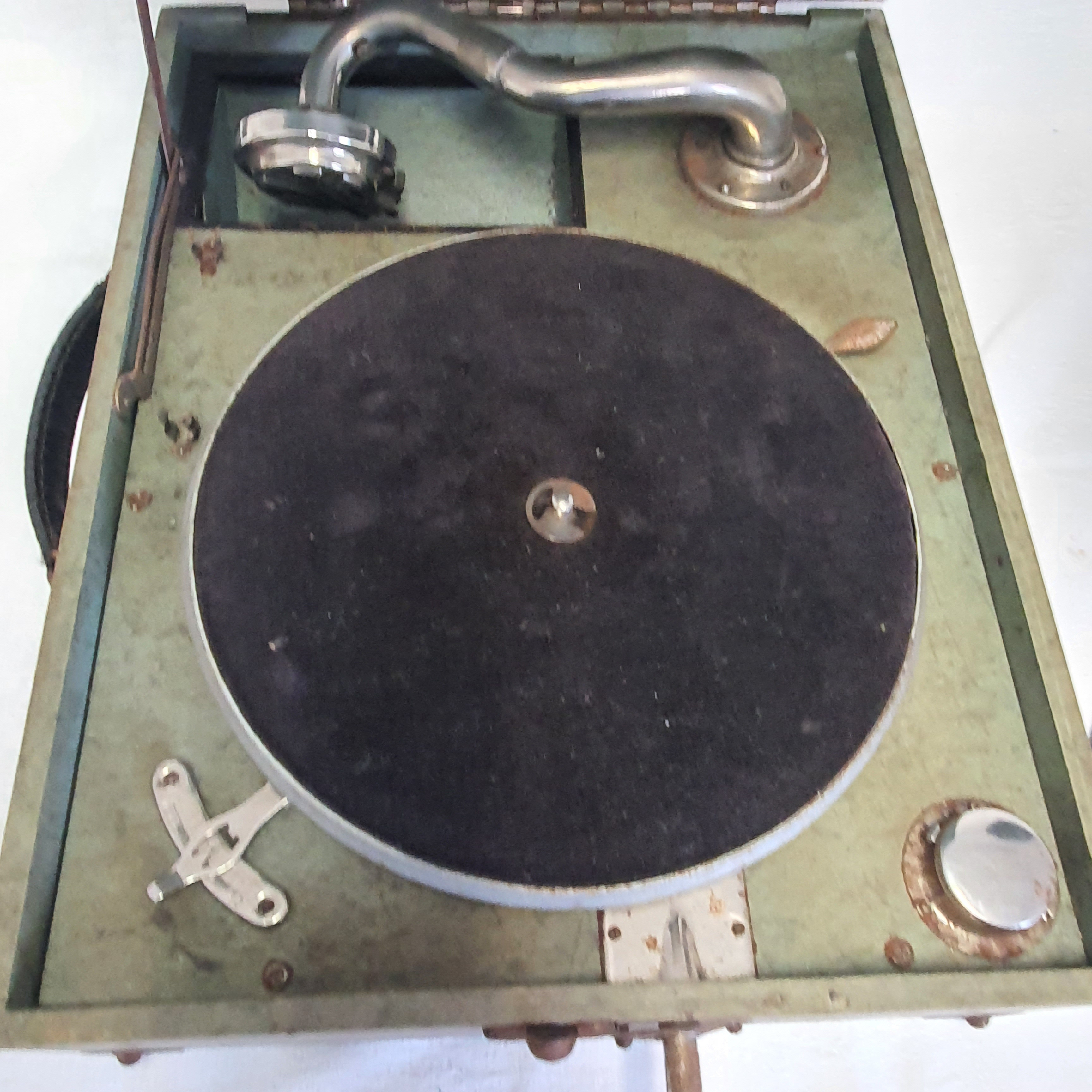 Gramophone Vintage Disque Vinyle année 30/40 État correct - Vue 3 - 