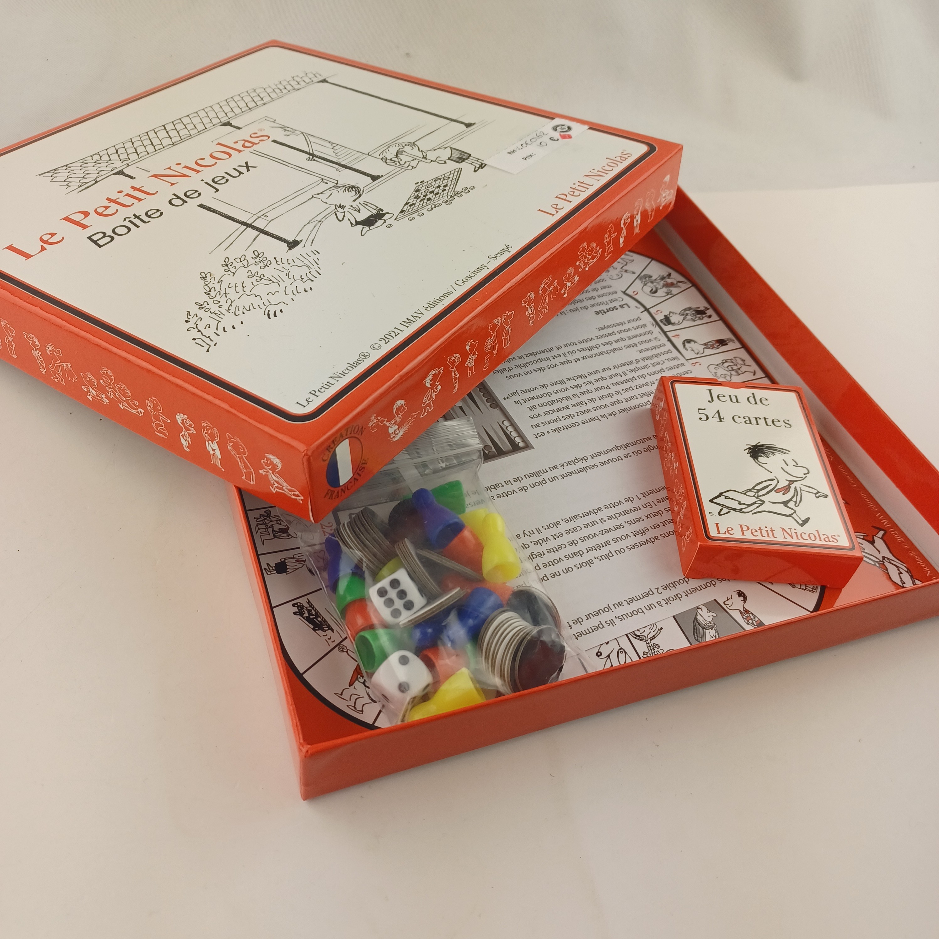 Le Petit Nicolas Boîte de jeu avec Gaemon, jeu de l'oie, jeu de dames et petits chevaux Très bon état - Vue 4 - 