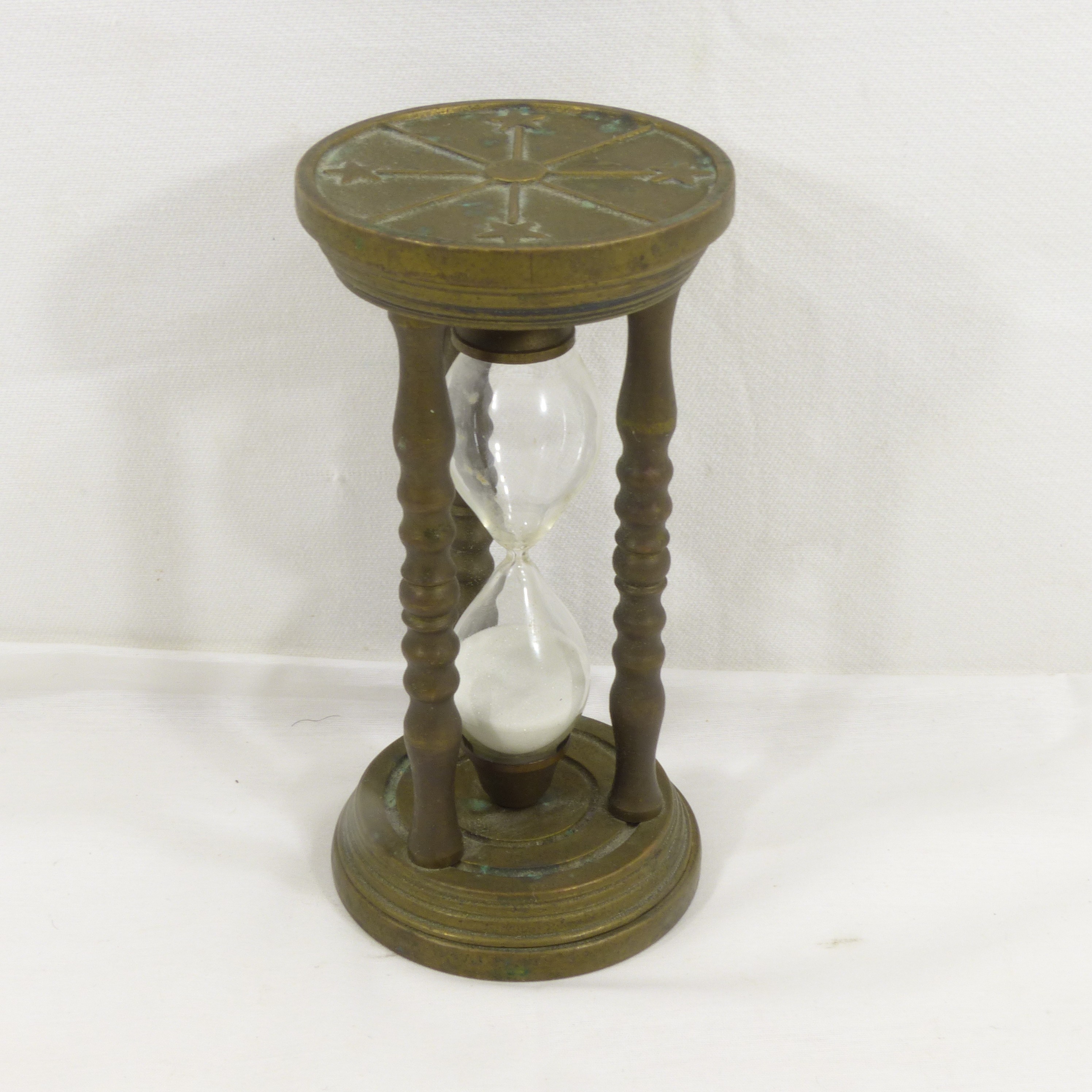 Sablier en bronze et verre / XIXème siècle - Photo 1