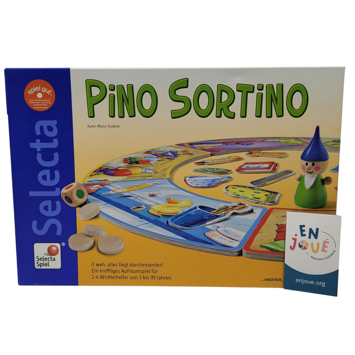 Acheter Jeu de société - Pino Sortino - Sélecta - Dès 3 ans. - 15,00 € Jeu de société - Pino Sortino - Sélecta - Dès 3 ans. - reconditionné disponible sur Label Emmaüs