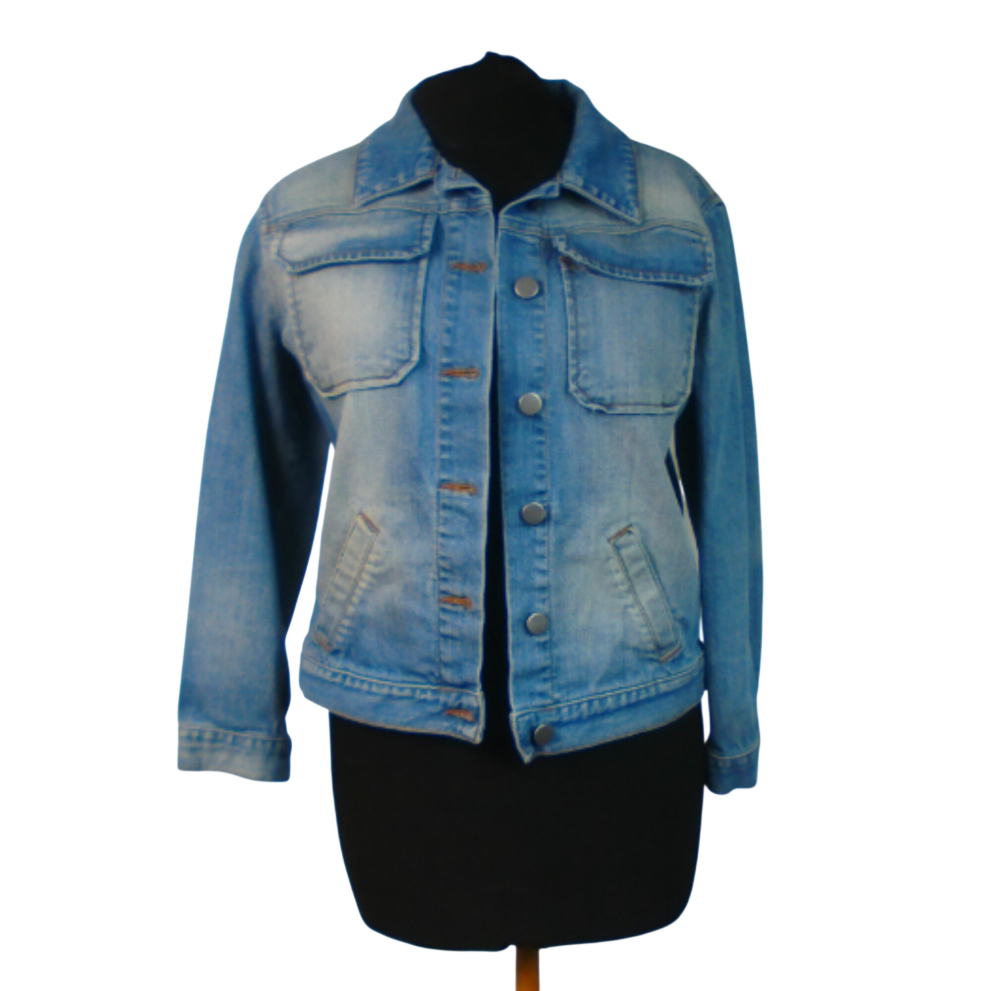 Veste KOOKAÏ, jean bleu, 99% coton, taille 38 Très bon état -  reconditionné disponible sur Label Emmaüs