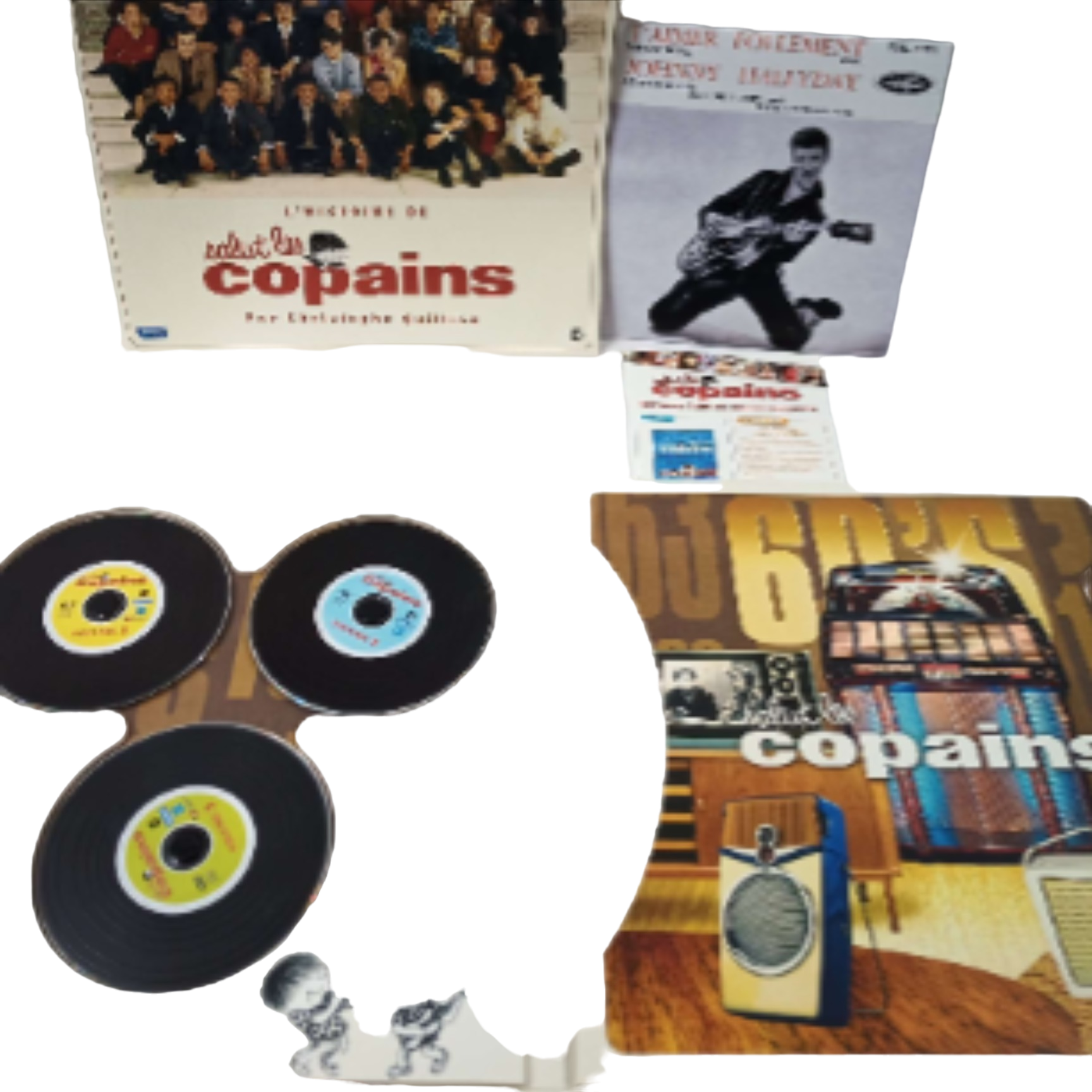coffret salut les copains dvd et 45 tours   -  reconditionné disponible sur Label Emmaüs