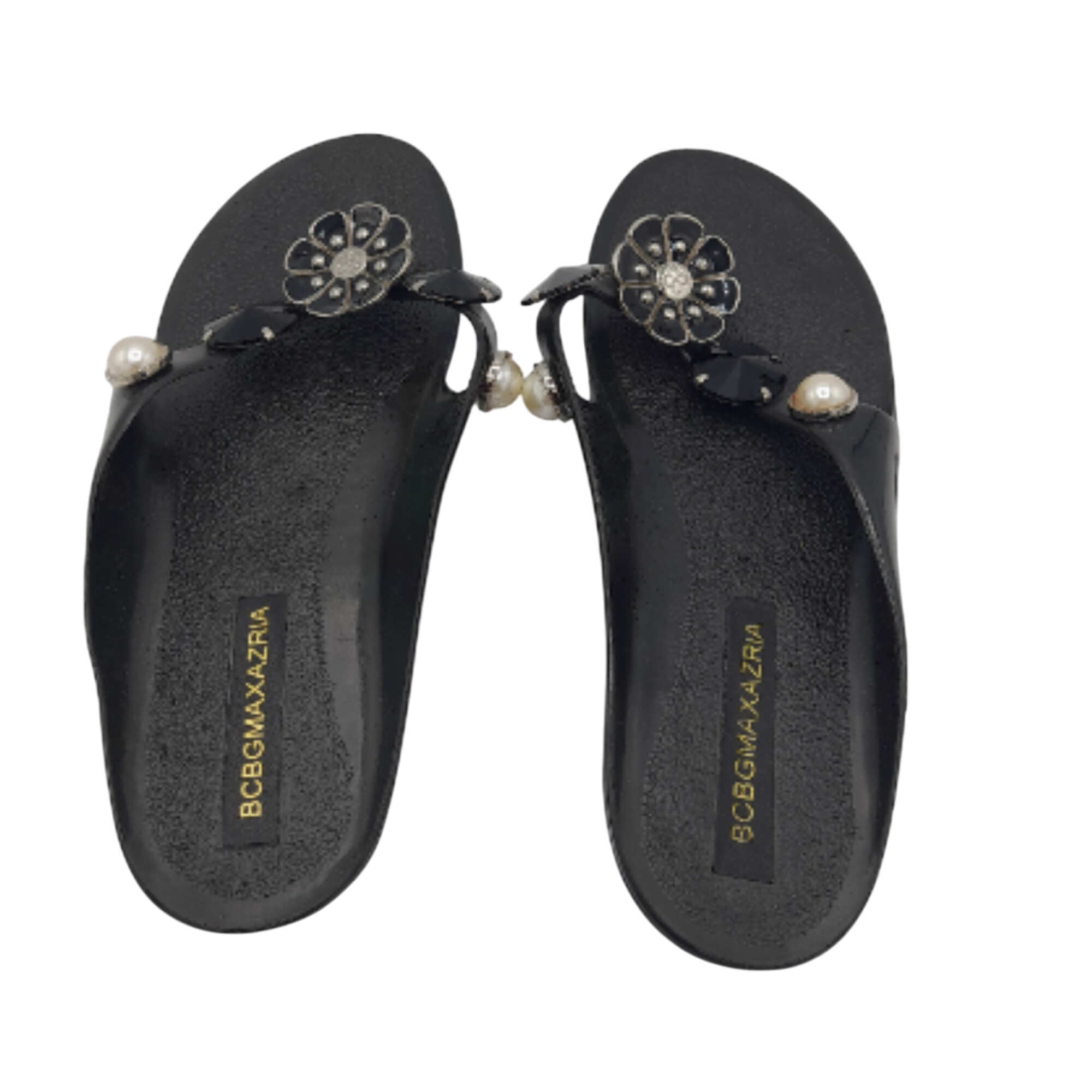 BCBGMaxAzria - Sandales en caoutchouc noir - 40 - Photo 0