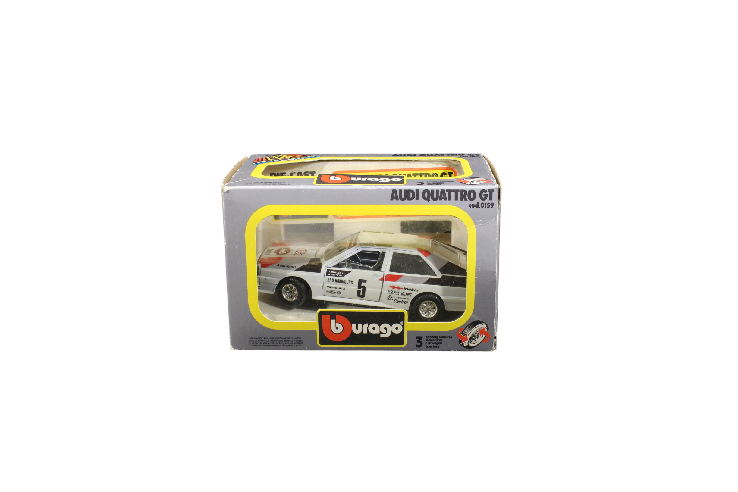 Voiture miniatures Audi / Quattro GT cod. 0159 - Par Burago  -  reconditionné disponible sur Label Emmaüs