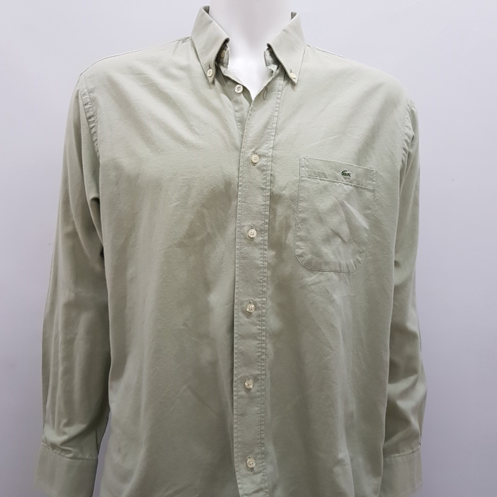 Chemise vert clair - LACOSTE - Taille 42 (taille Lacoste) Très bon état - Vue 5 - 