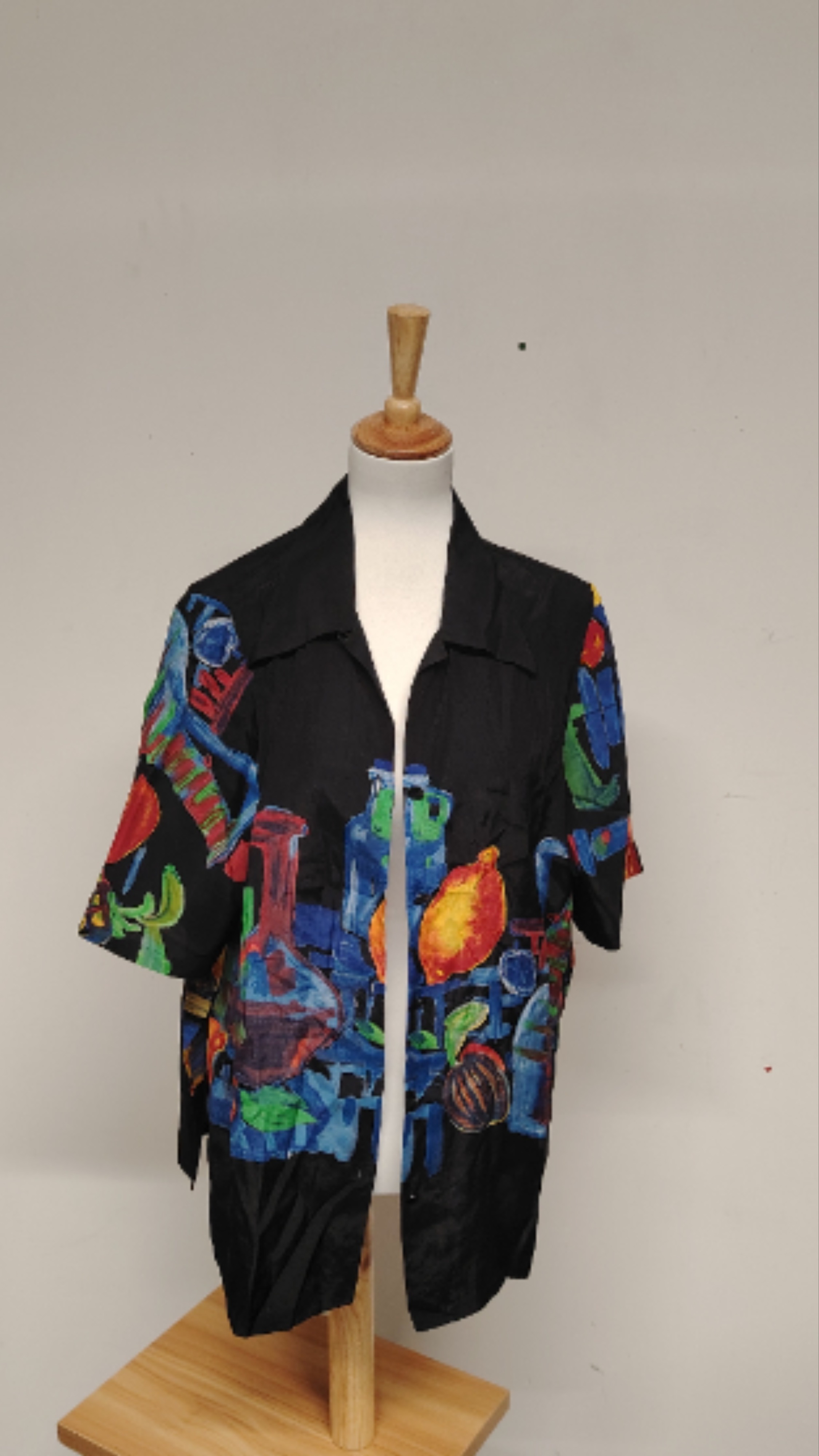 Eva Negri - Chemise noire à motif fruits multicolores - XS / S / L - Photo 2