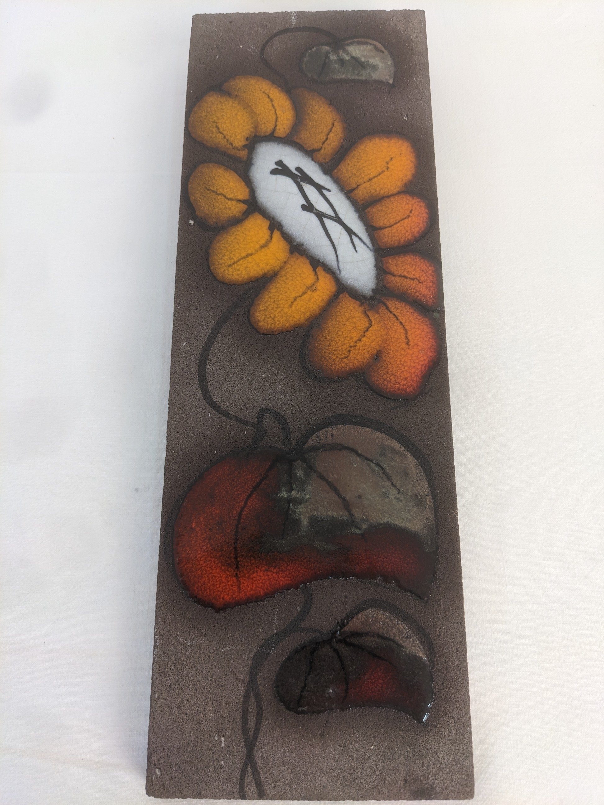 Tableau en pierre de lave style Vallauris - Photo 2