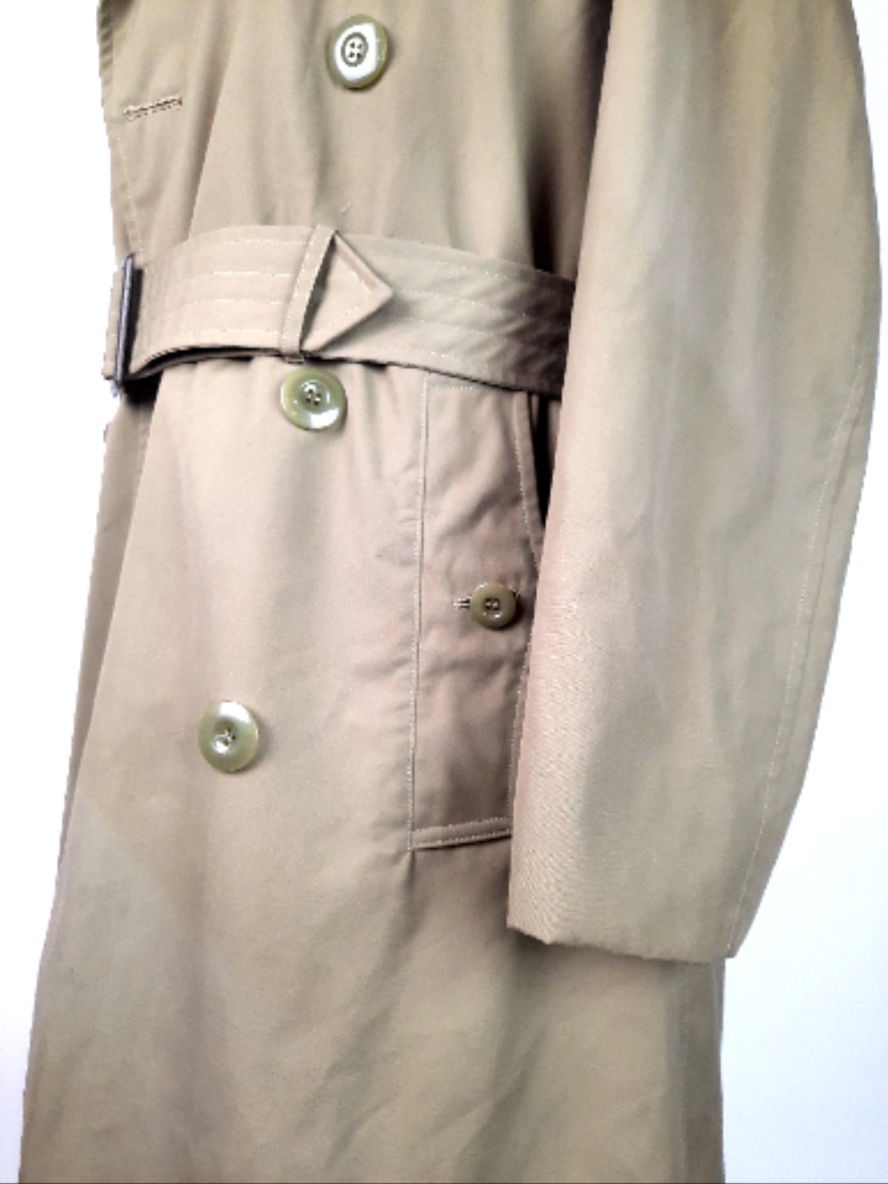 Vintage Manteau militaire Manufacture de blainville paris 1975 kaki avec doubleur chaude amovible en fourrure 88 M - Photo 8
