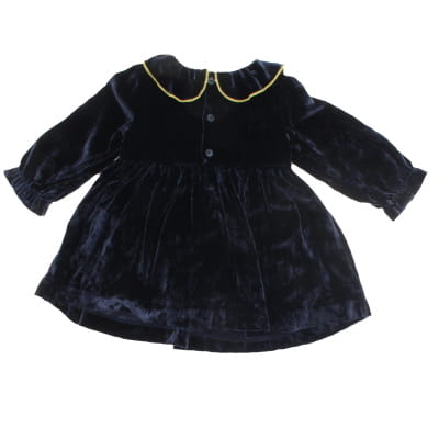 Robe bleue marine en velours ras - bébé - Jacadi - taille 12 mois - Photo 1