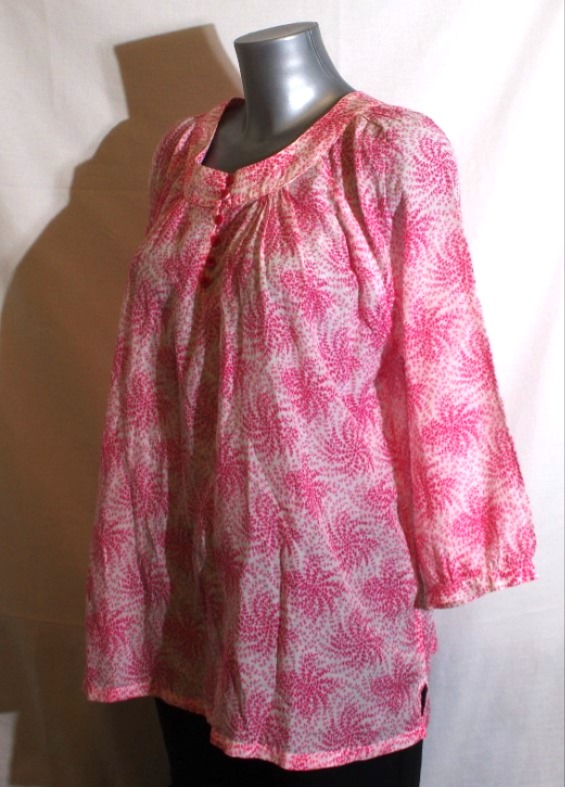 🌸 Blouse Armor Lux - 48 - Rose & Blanche – Élégance Légère 🌸 - Photo 3