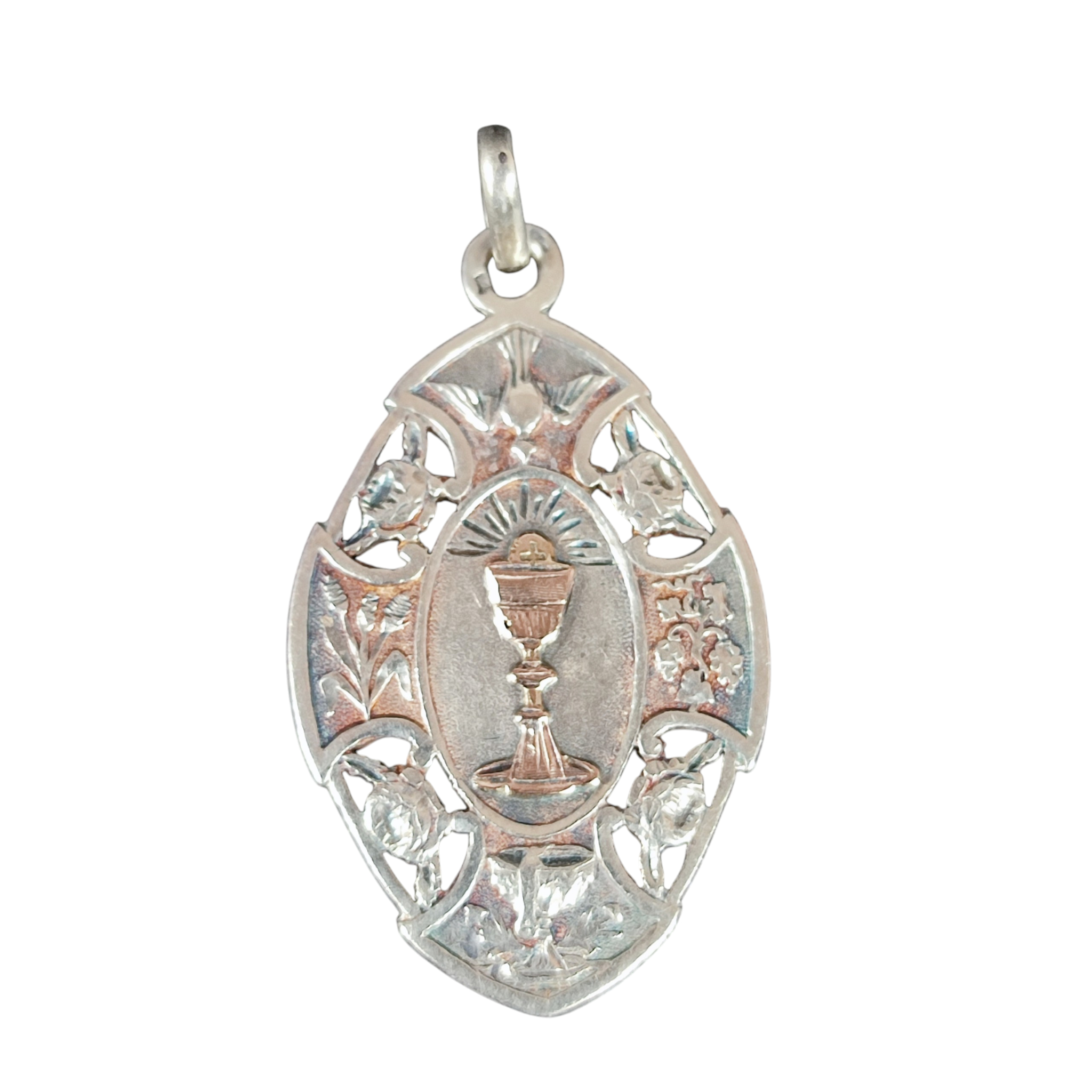 Voir photo 5 de Lot de 2 médailles Art Nouveau en argent 800/000 (poinçon sanglier) Lot de 2 médailles Art Nouveau en argent 800/000 (poinçon sanglier) Bon état - Vue 5 -