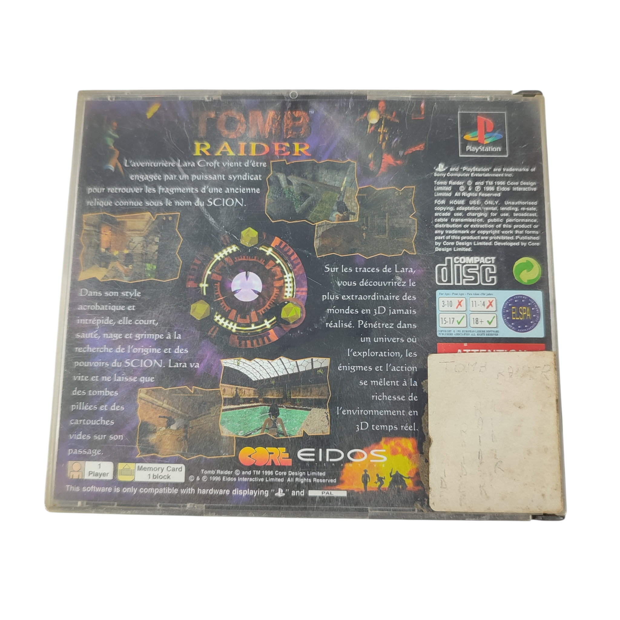 Jeux Playstation 1 - Tomb Raider & Tomb Raider La Révelation Finale État correct - Vue 2 - 