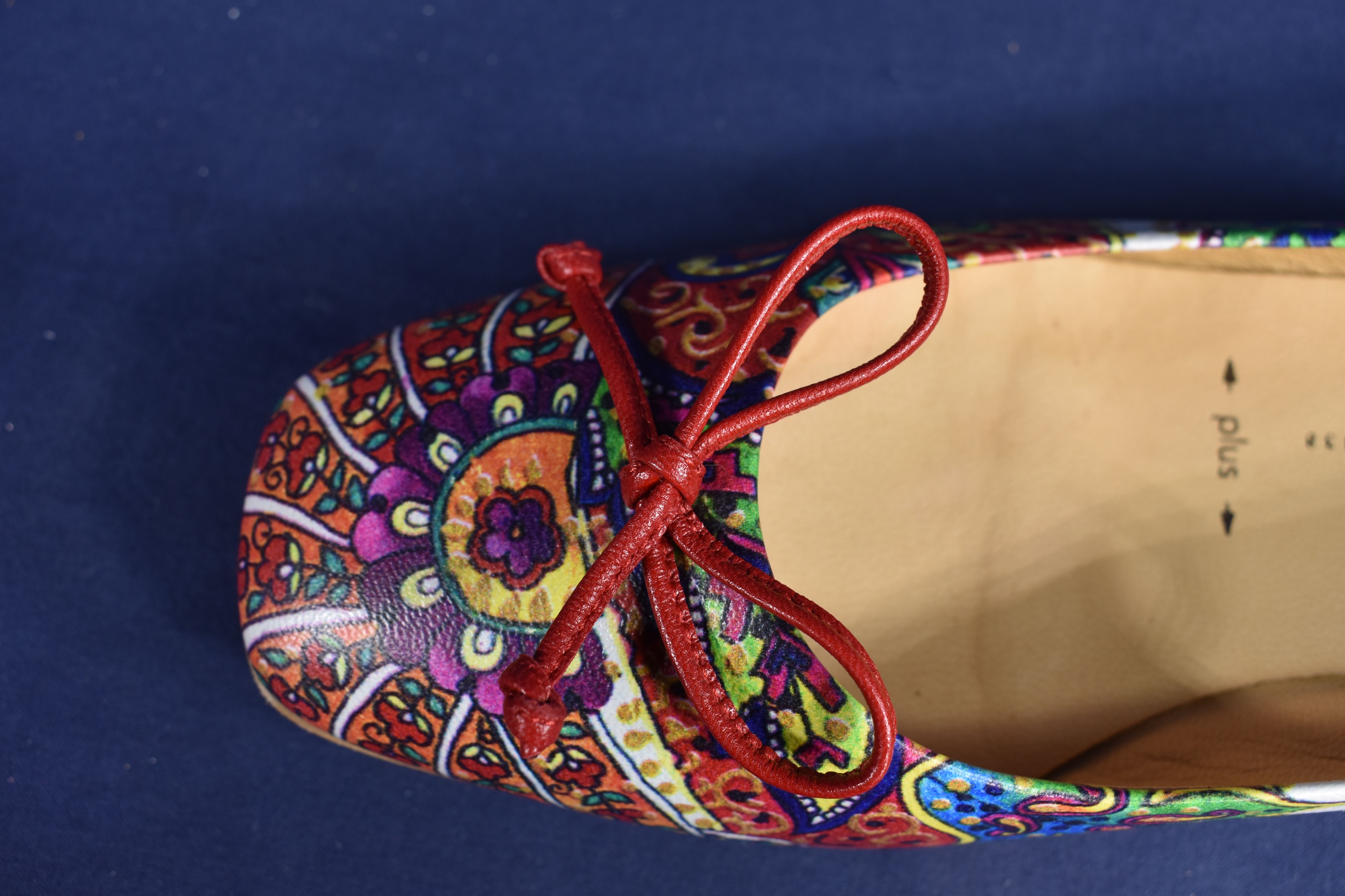 Ballerines cuir, motif floral multicolore, Peter Kaiser, talon 3 cm, taille' 5 ( 38 ). - Photo 3