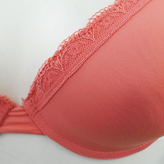 Soutien gorge rose à dentelle avec armatures - Femme - 100C - Photo 2