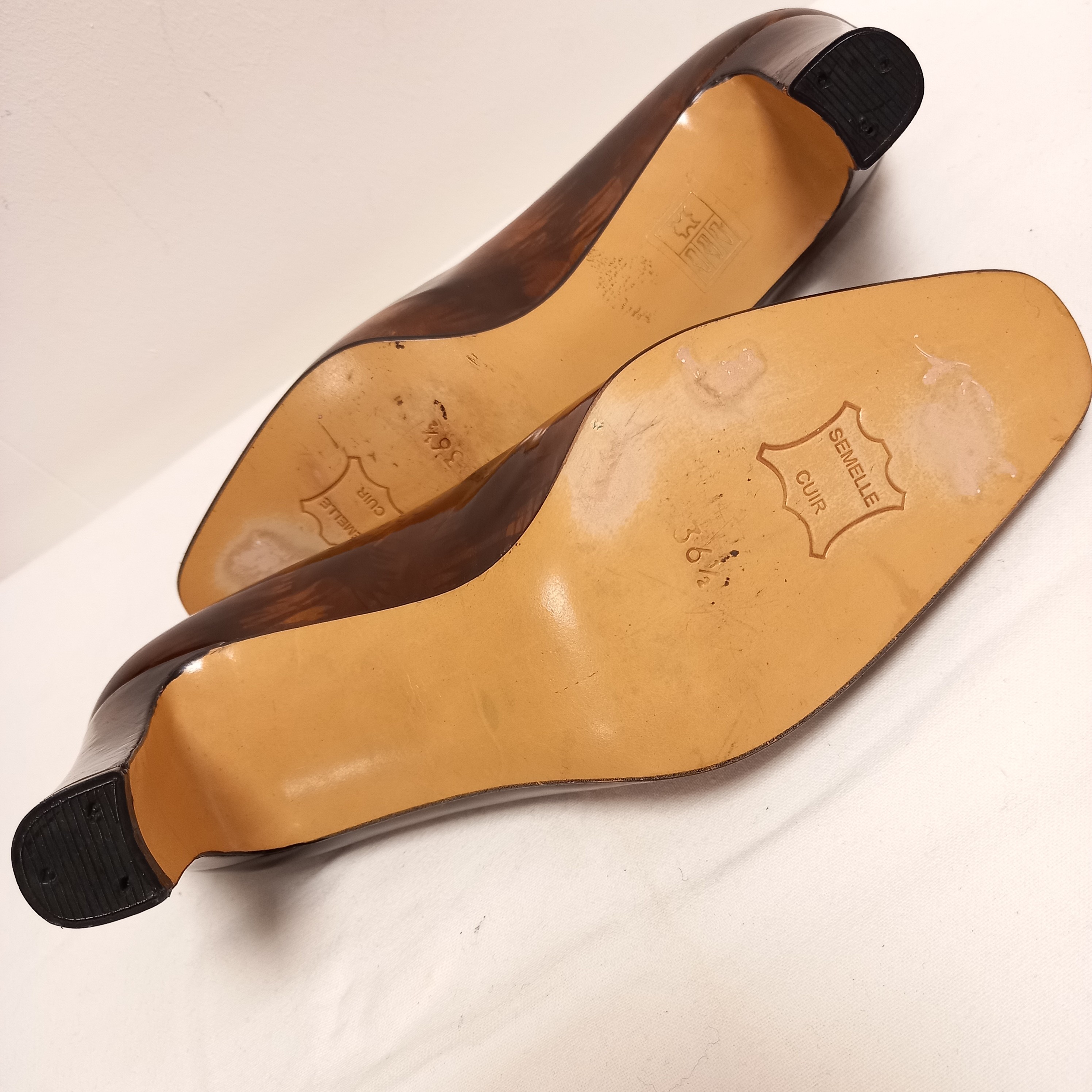 Chaussures à talons vernis marron- Brenda Zaro- P: 36.5 Bon état - Vue 3 - 
