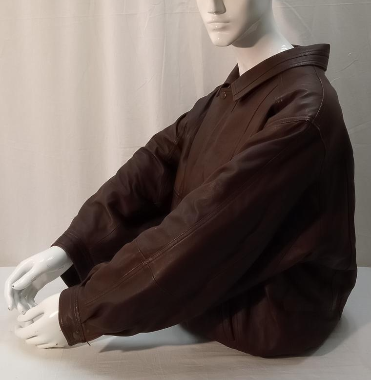 Blouson en simili cuir homme Cuiropolis taille 58 (XXL) - Bon état - Photo 2