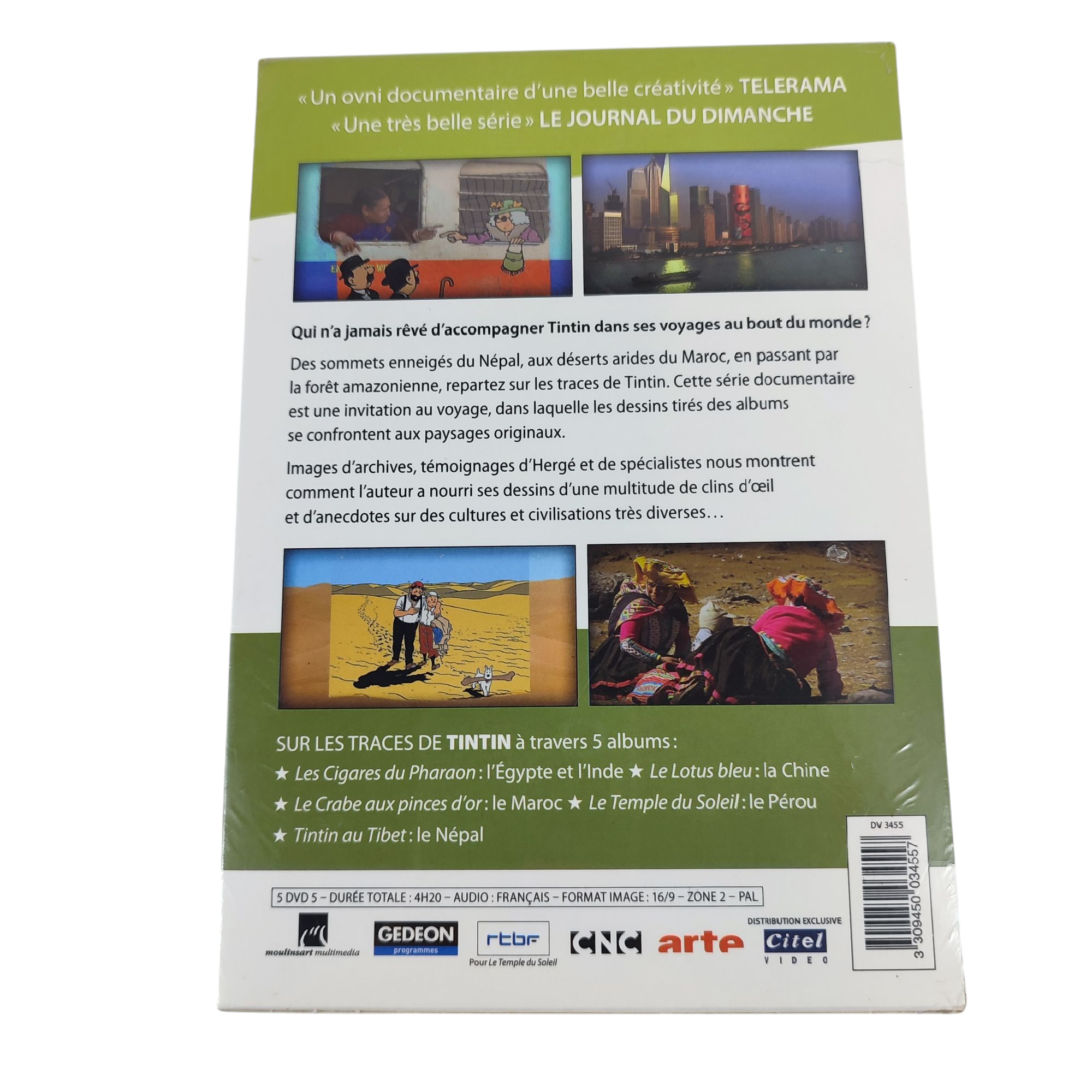 Voir photo 2 de Coffret DVD '' Sur les traces de Tintin'' - Complet Coffret DVD '' Sur les traces de Tintin'' - Complet Bon état - Vue 2 -